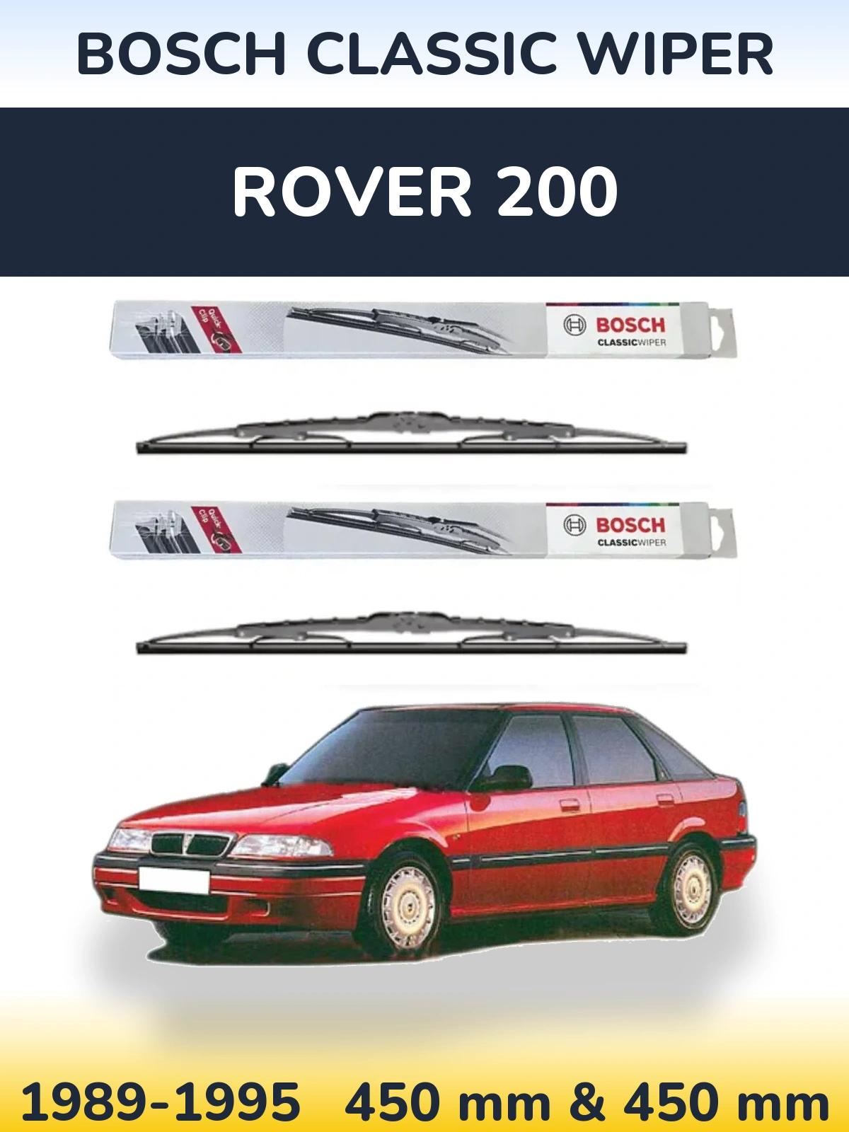 Ștergătoare BOSCH Classic Wiper pentru Rover 200