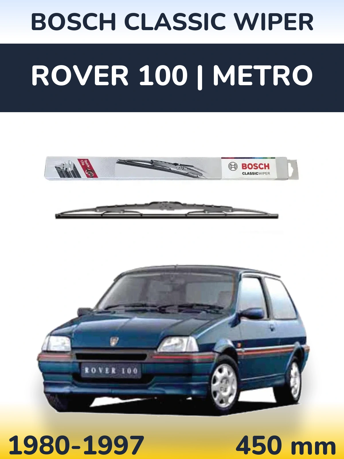 Ștergătoare BOSCH Classic Wiper pentru Rover 100 | Metro