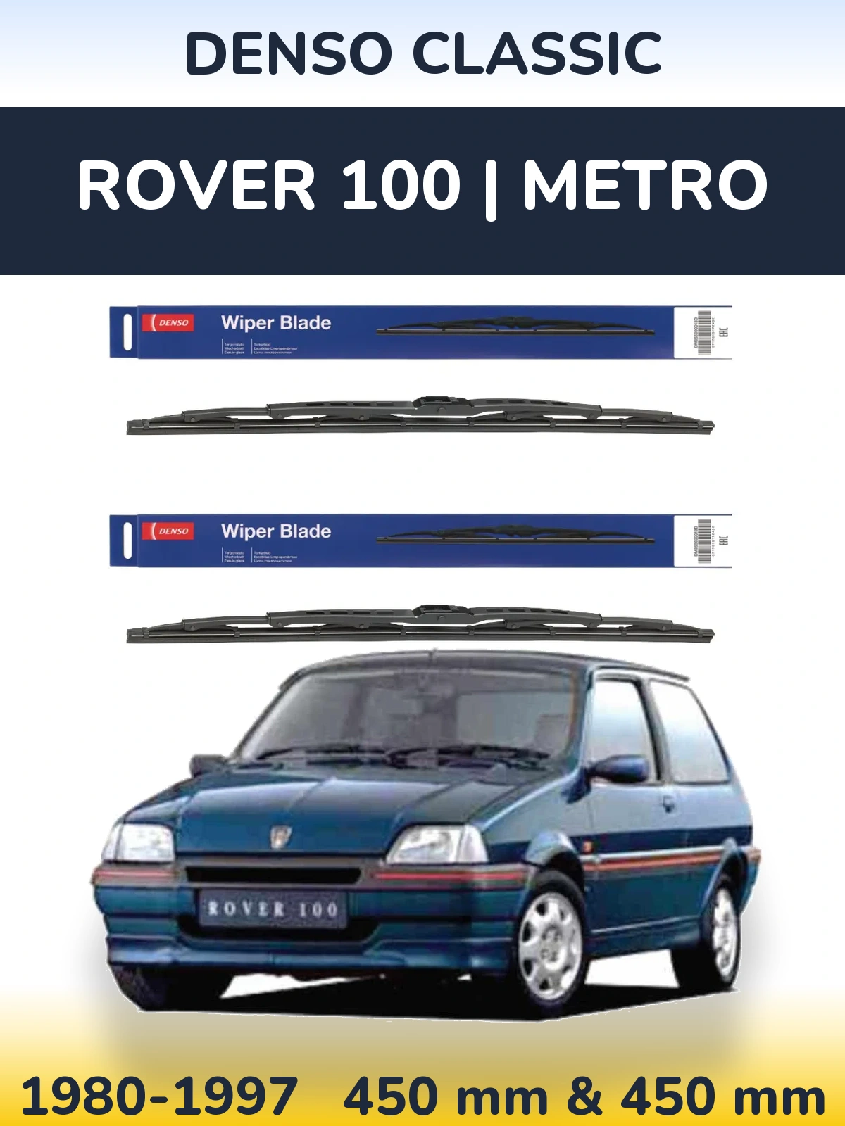 Ștergătoare Denso Classic pentru Rover 100 | Metro