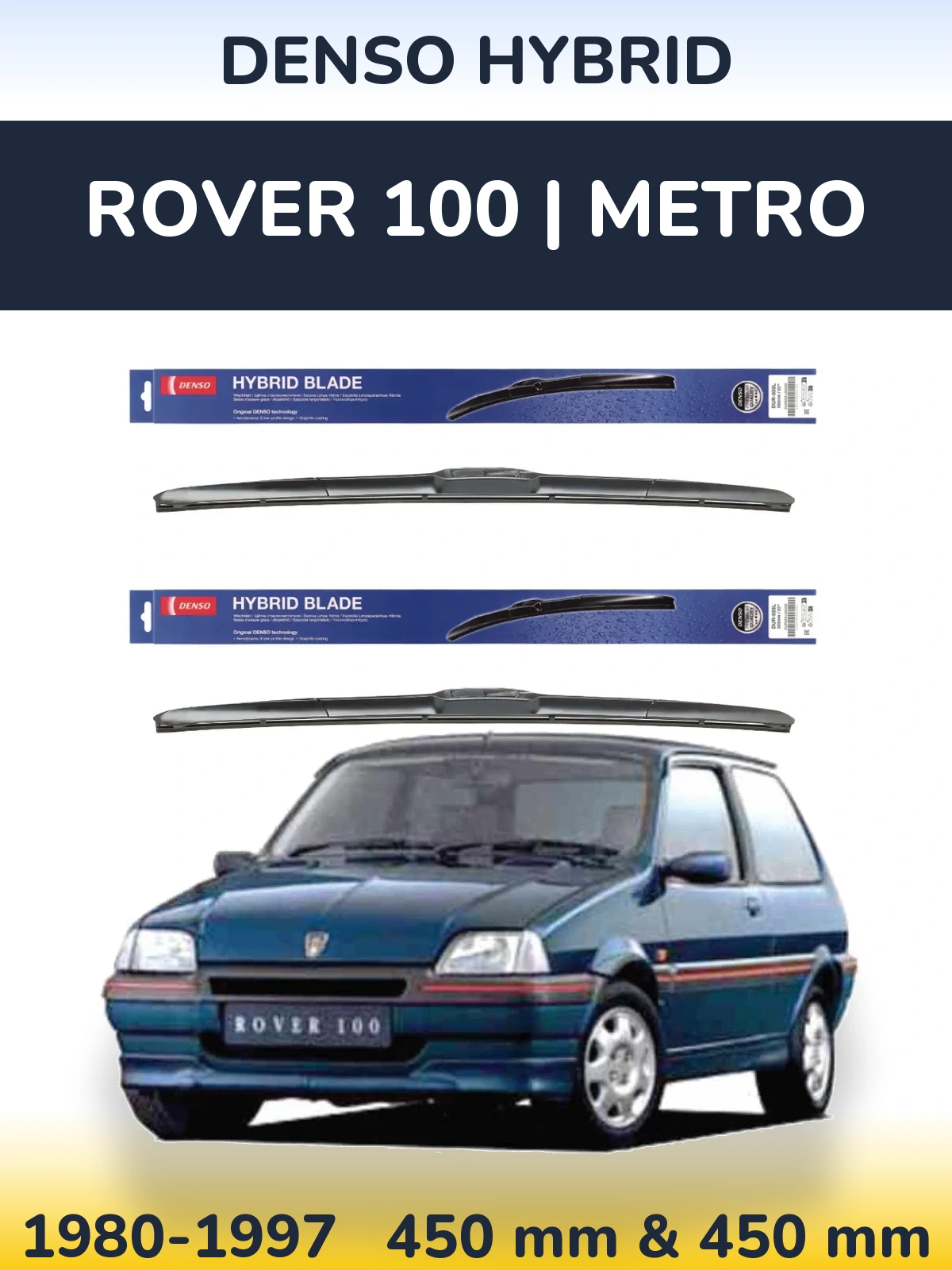 Ștergătoare Denso Hybrid pentru Rover 100 | Metro