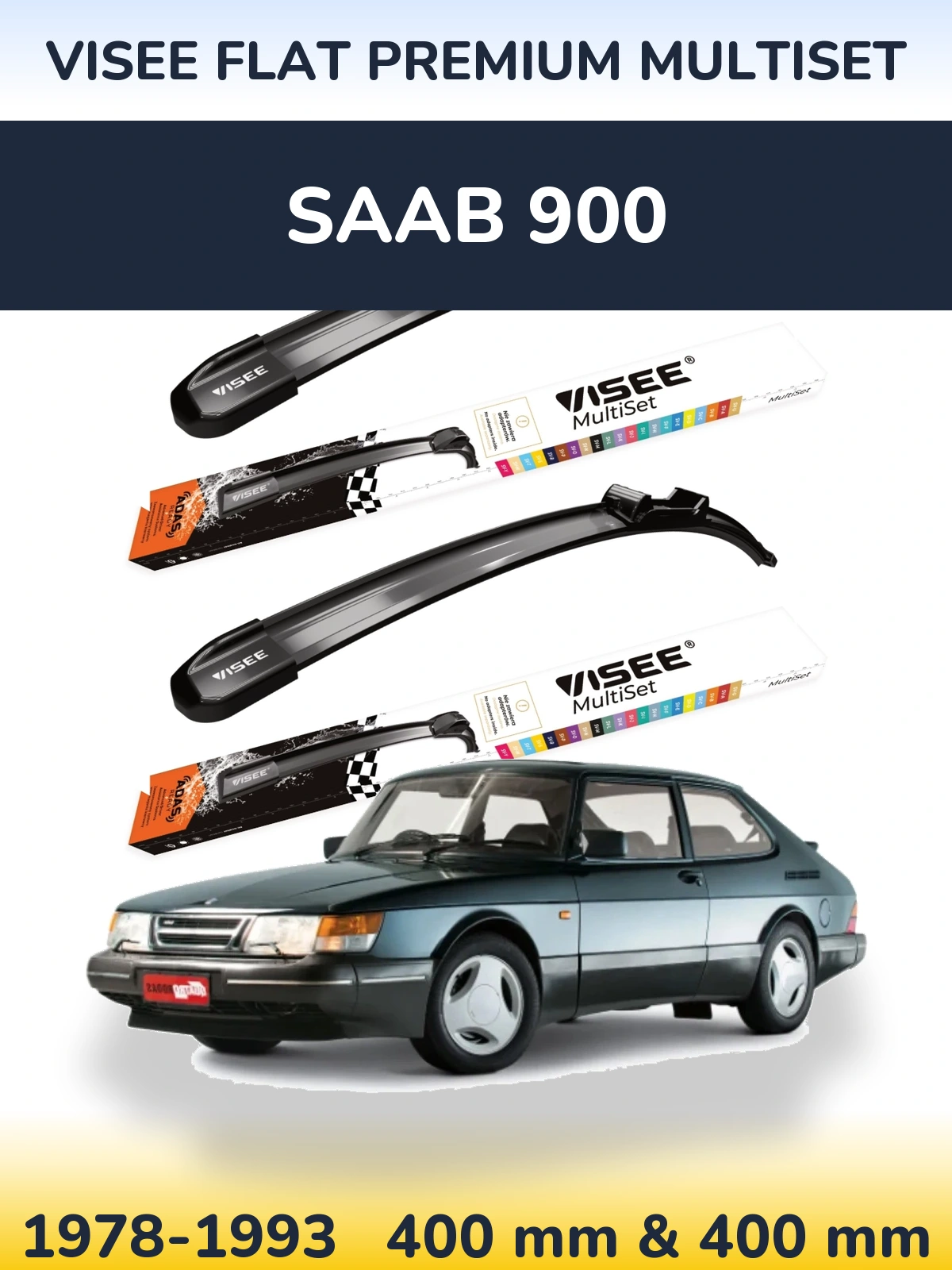 Ștergătoare VISEE FLAT PREMIUM MultiSet pentru SAAB 900