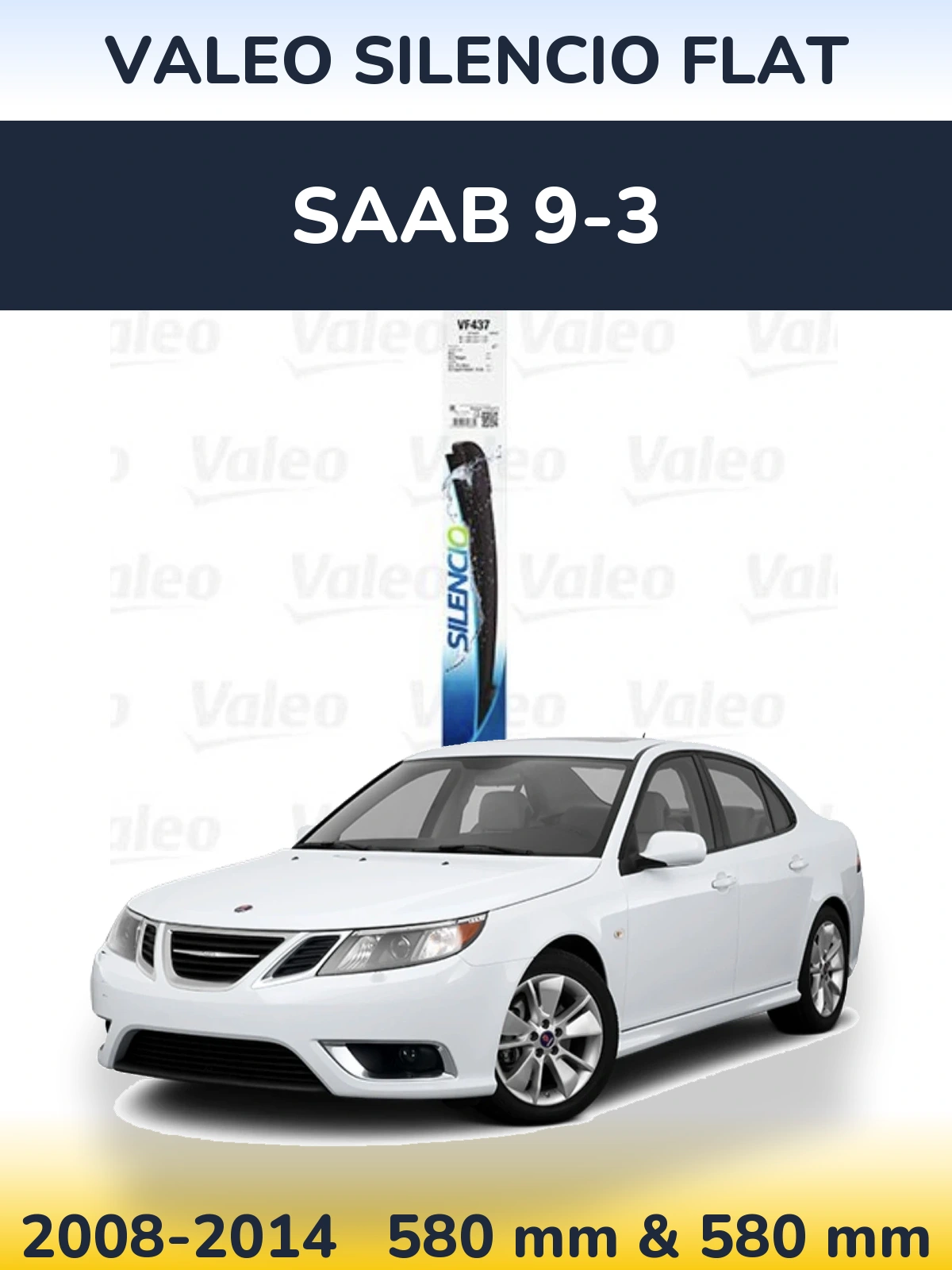 Ștergătoare Valeo Silencio Flat pentru SAAB 9-3