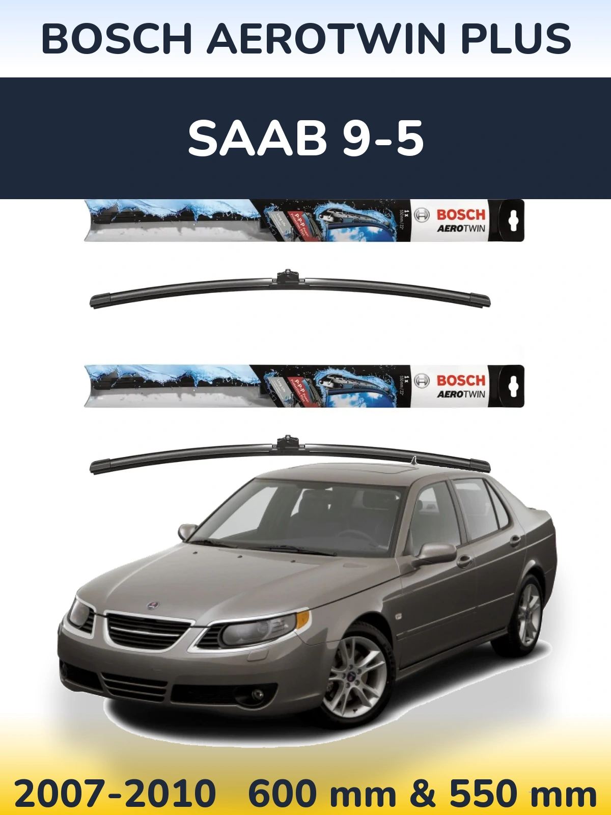 Ștergătoare BOSCH AeroTwin Plus pentru SAAB 9-5