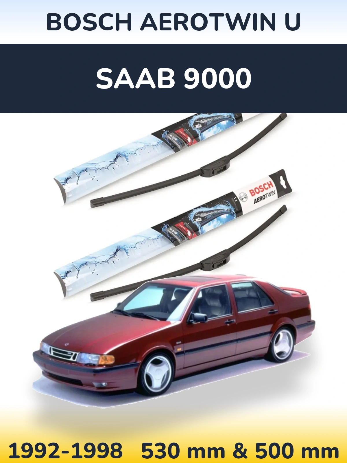 Ștergătoare BOSCH AeroTwin U pentru SAAB 9000