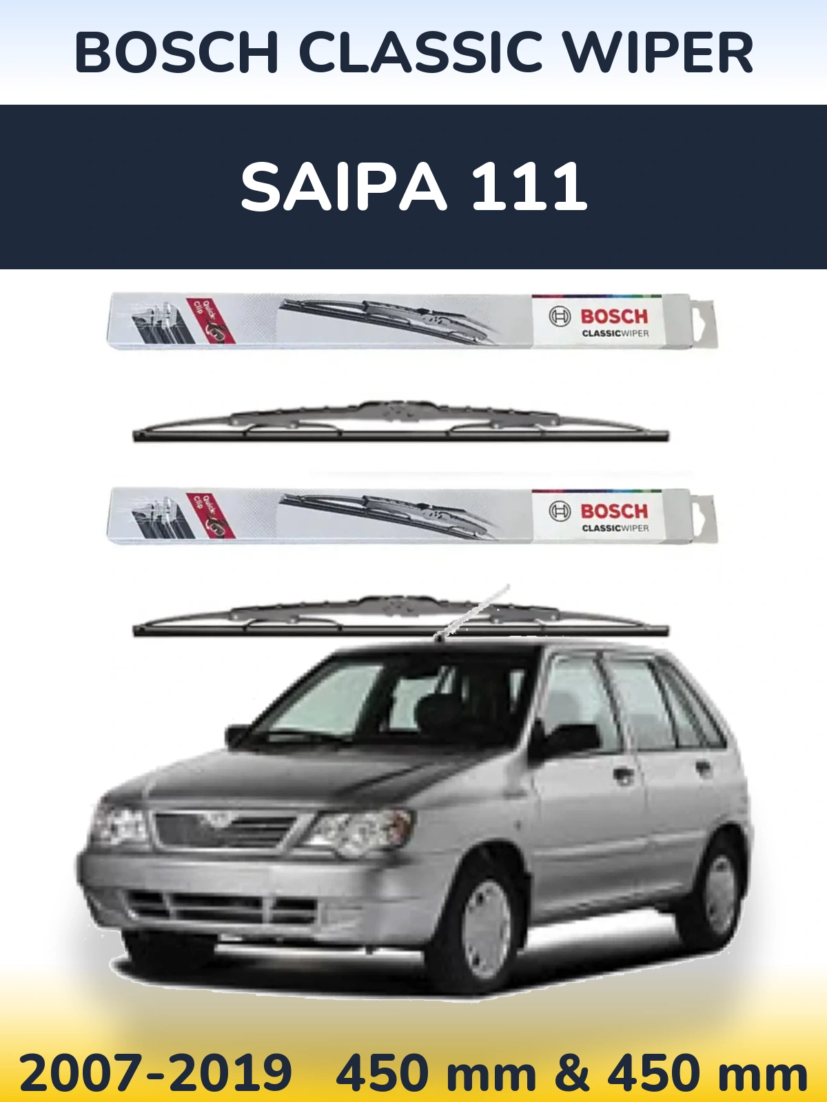 Ștergătoare BOSCH Classic Wiper pentru Saipa 111
