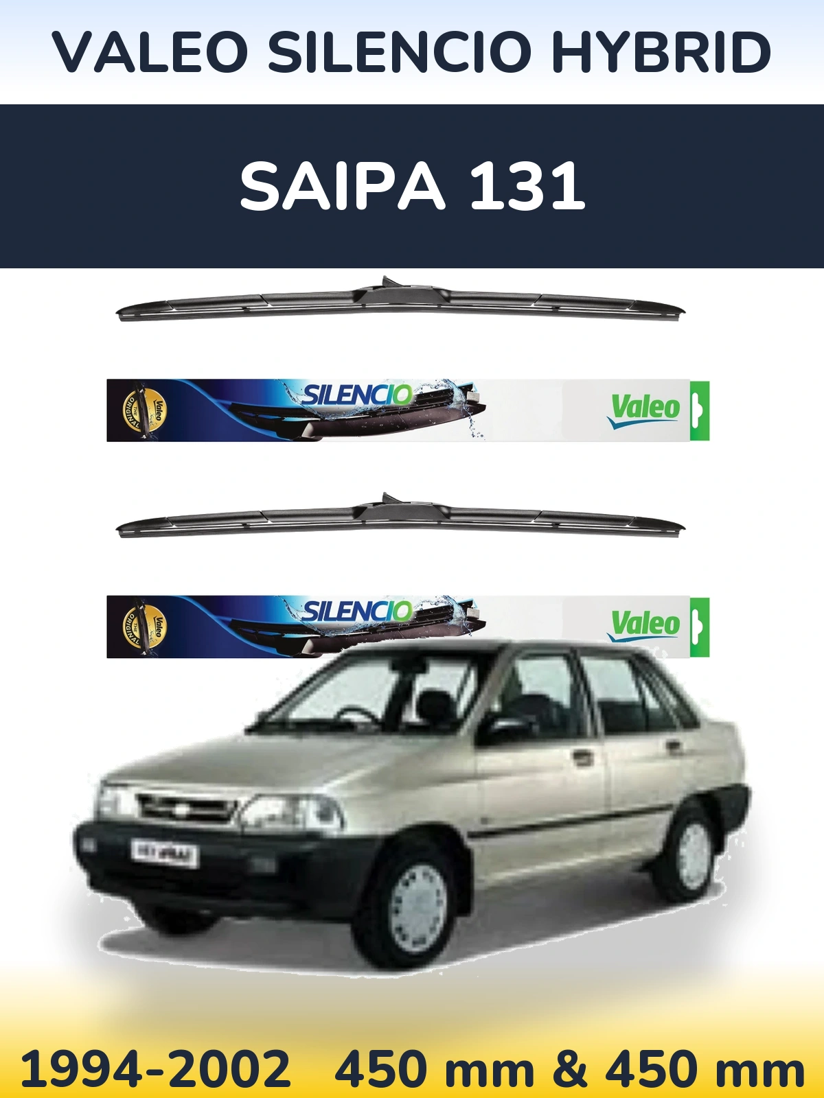 Ștergătoare Valeo Silencio Hybrid pentru Saipa 131