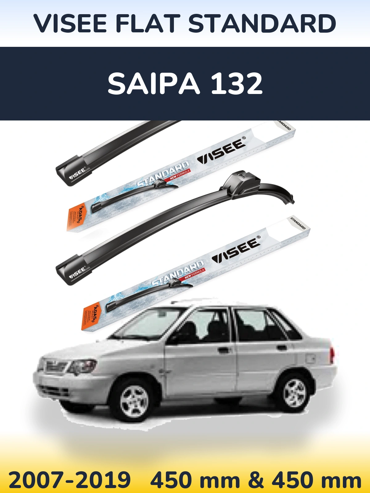 Ștergătoare VISEE FLAT STANDARD pentru Saipa 132