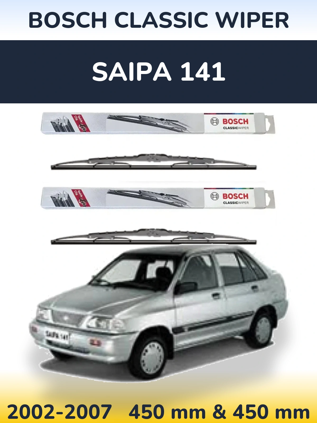 Ștergătoare BOSCH Classic Wiper pentru Saipa 141