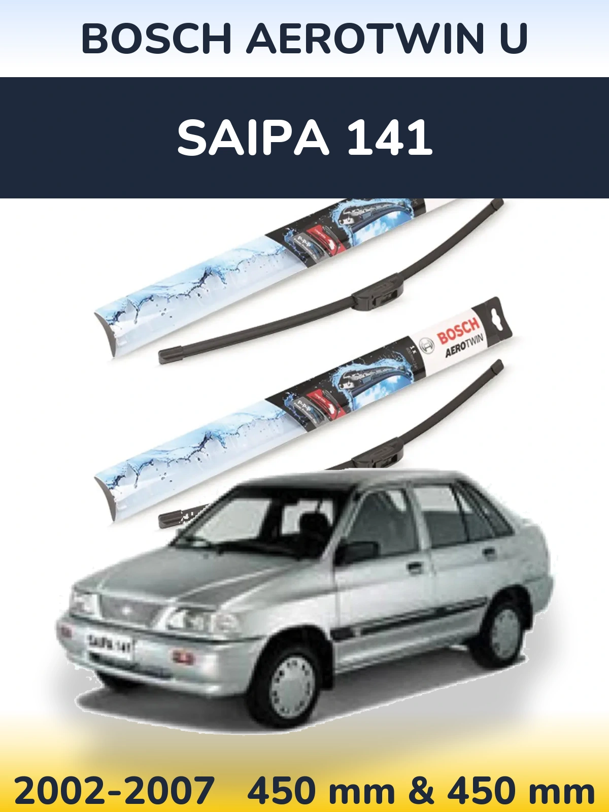 Ștergătoare BOSCH AeroTwin U pentru Saipa 141