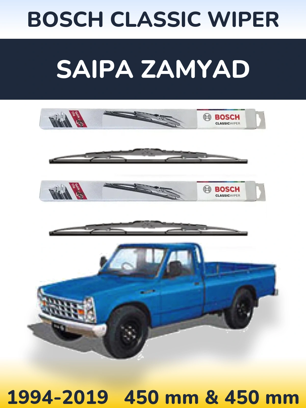 Ștergătoare BOSCH Classic Wiper pentru Saipa Zamyad