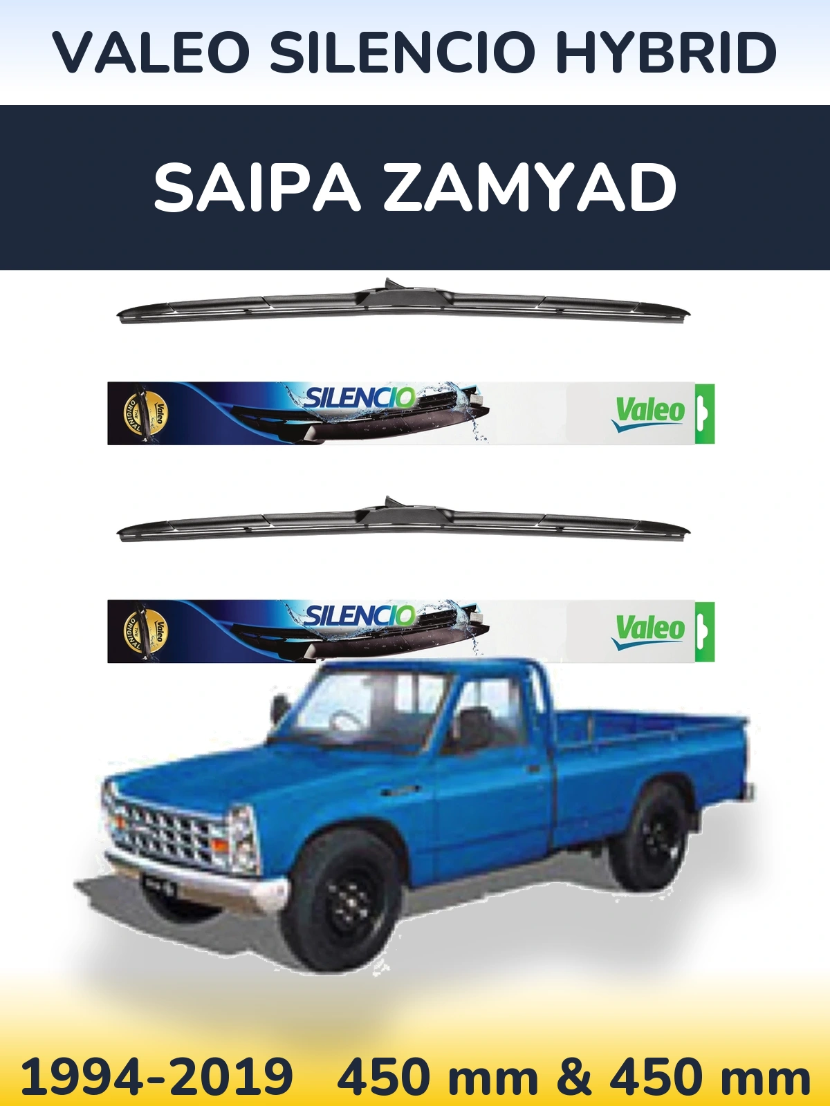 Ștergătoare Valeo Silencio Hybrid pentru Saipa Zamyad