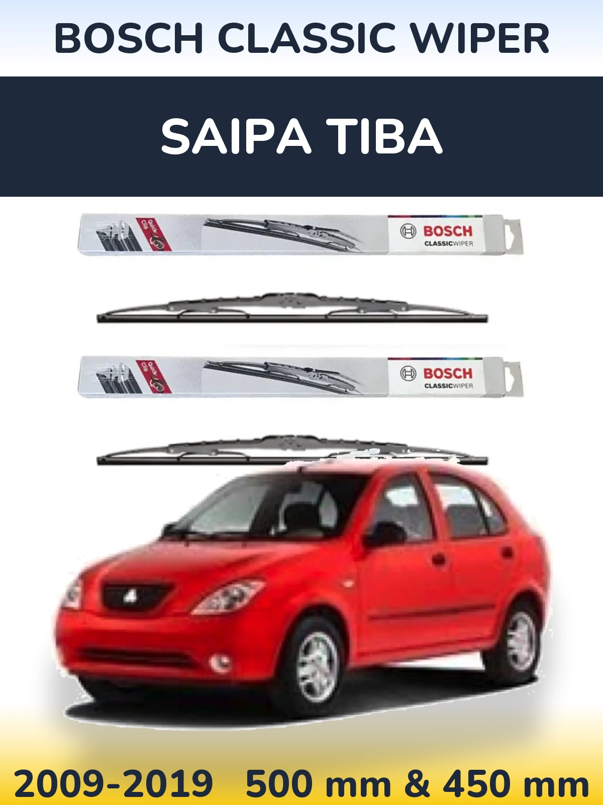 Ștergătoare BOSCH Classic Wiper pentru Saipa Tiba