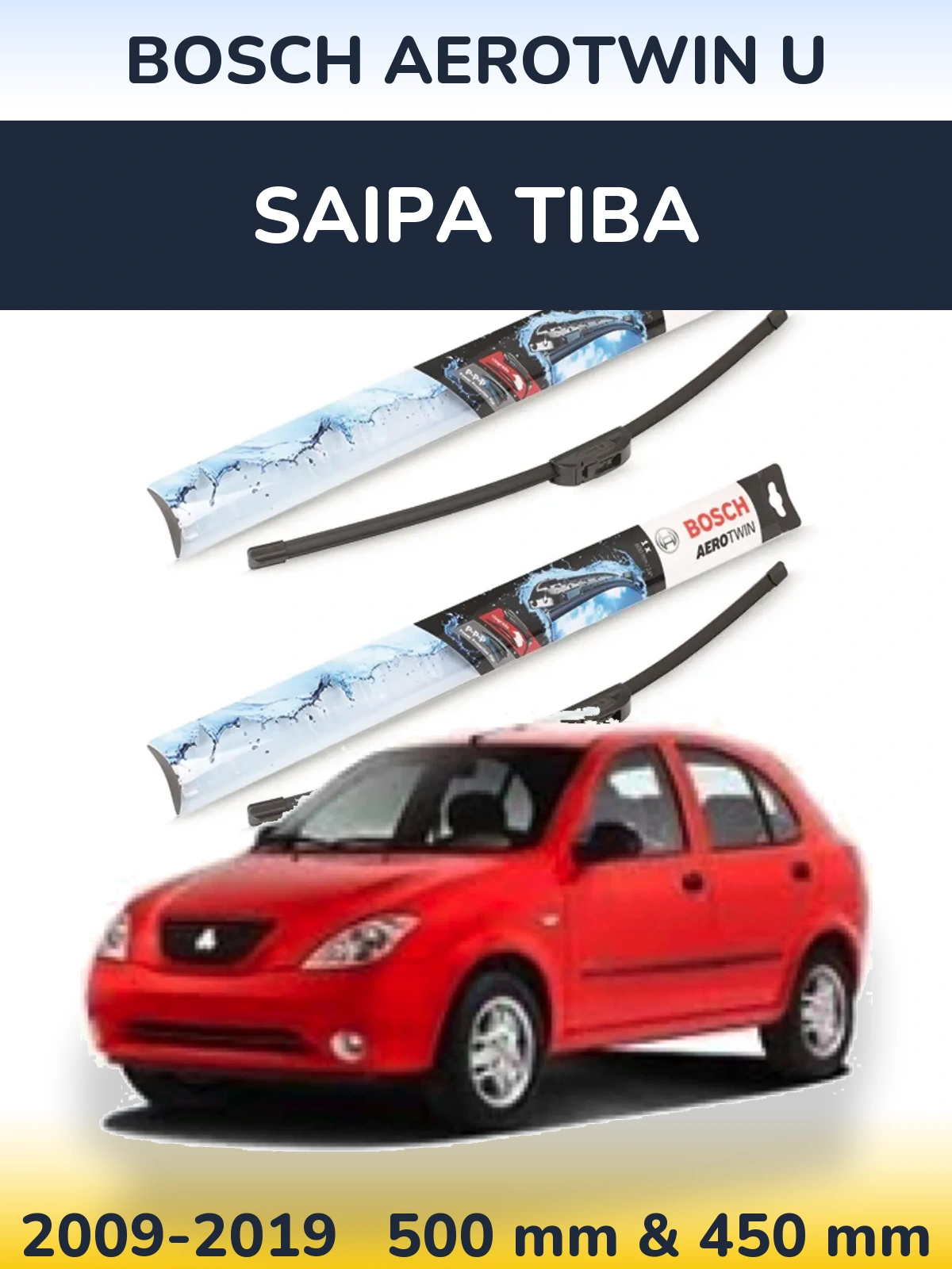 Ștergătoare BOSCH AeroTwin U pentru Saipa Tiba