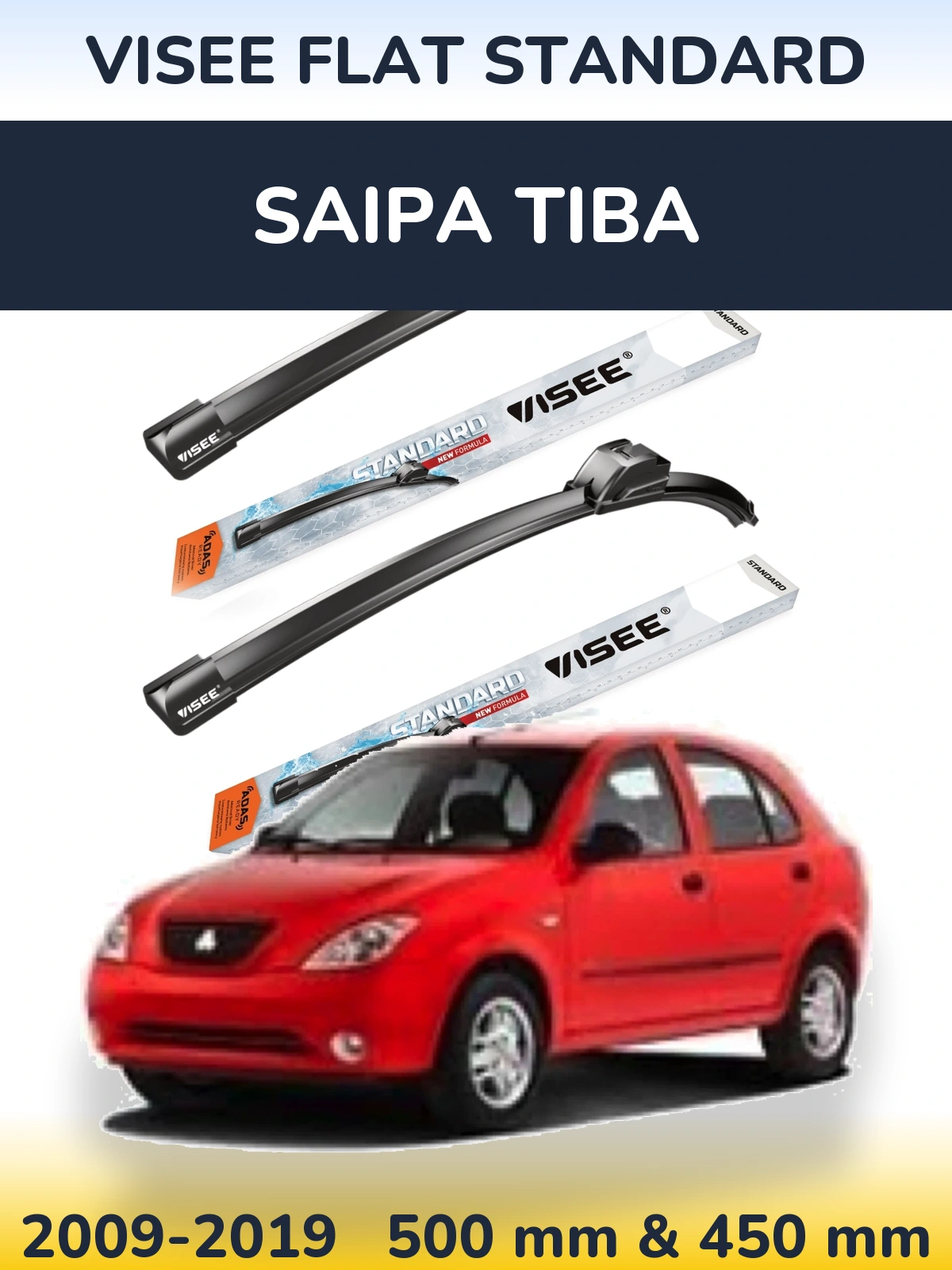 Ștergătoare VISEE FLAT STANDARD pentru Saipa Tiba