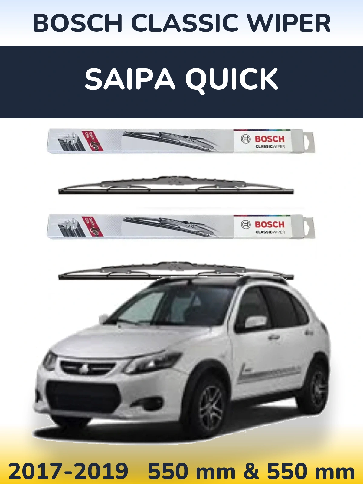Ștergătoare BOSCH Classic Wiper pentru Saipa Quick