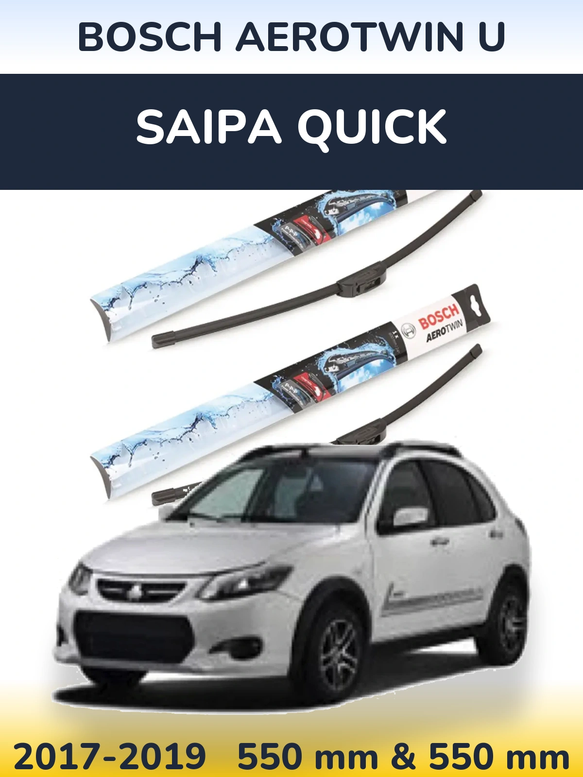 Ștergătoare BOSCH AeroTwin U pentru Saipa Quick