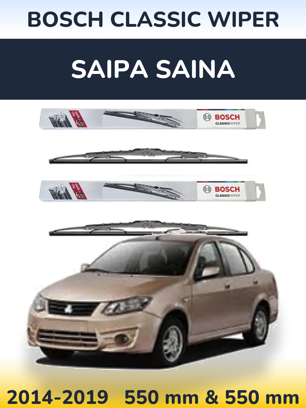 Ștergătoare BOSCH Classic Wiper pentru Saipa Saina