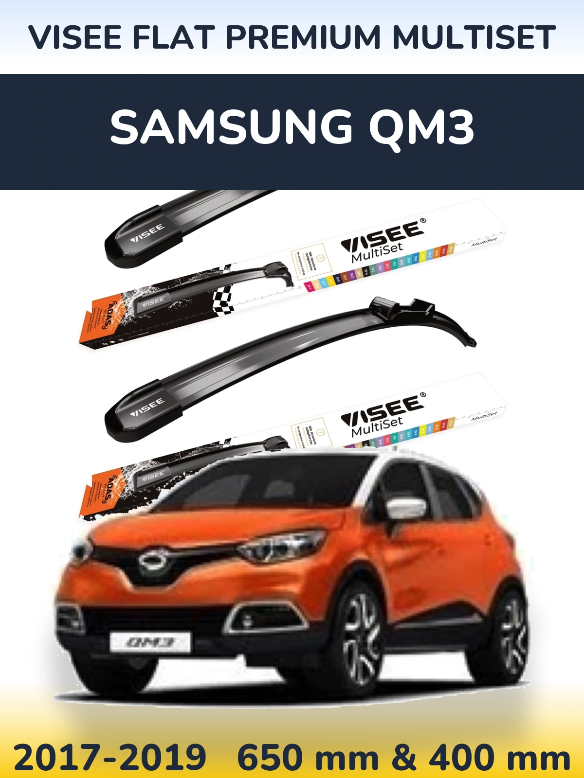 Ștergătoare VISEE FLAT PREMIUM MultiSet pentru Samsung QM3