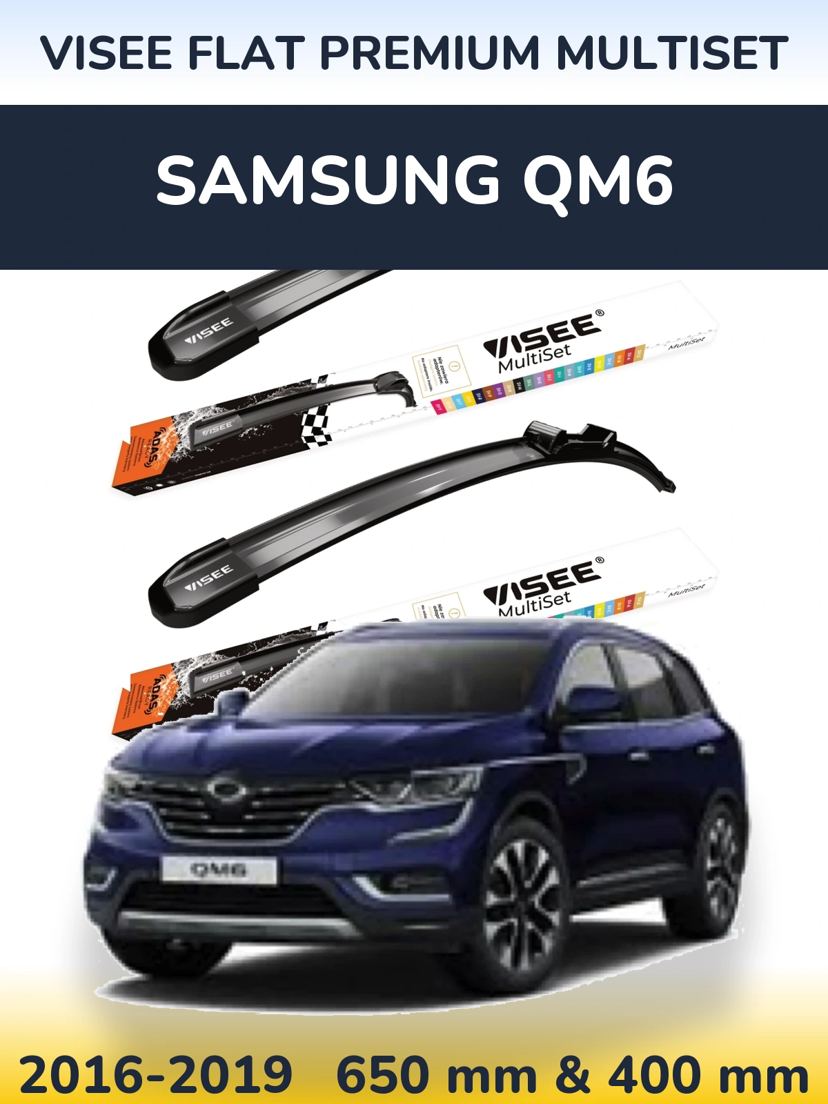 Ștergătoare VISEE FLAT PREMIUM MultiSet pentru Samsung QM6