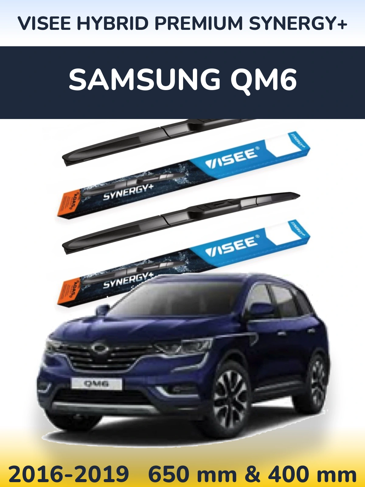 Ștergătoare VISEE HYBRID PREMIUM SYNERGY+ pentru Samsung QM6