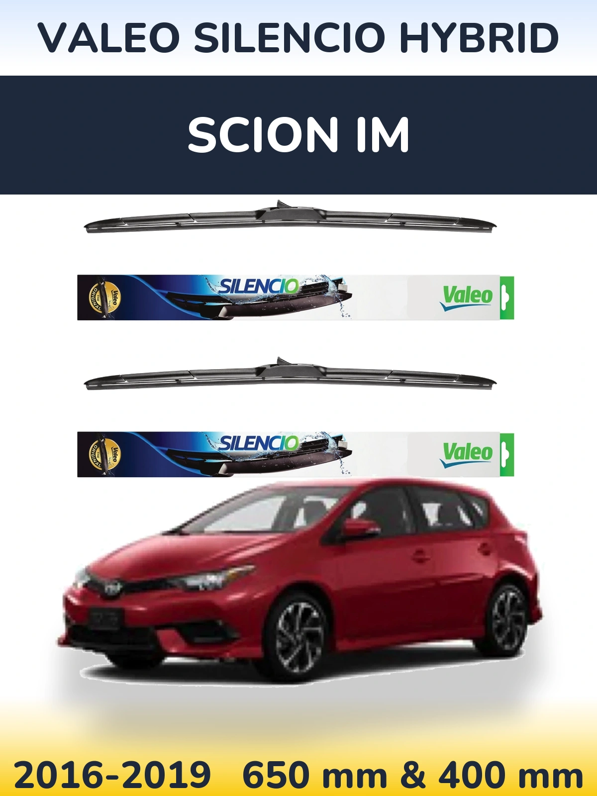Ștergătoare Valeo Silencio Hybrid pentru Scion iM
