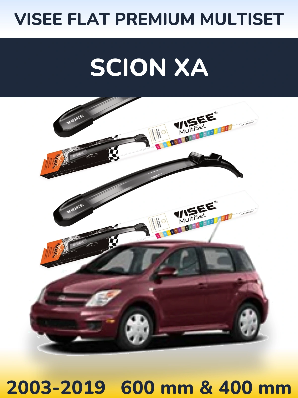 Ștergătoare VISEE FLAT PREMIUM MultiSet pentru Scion xA