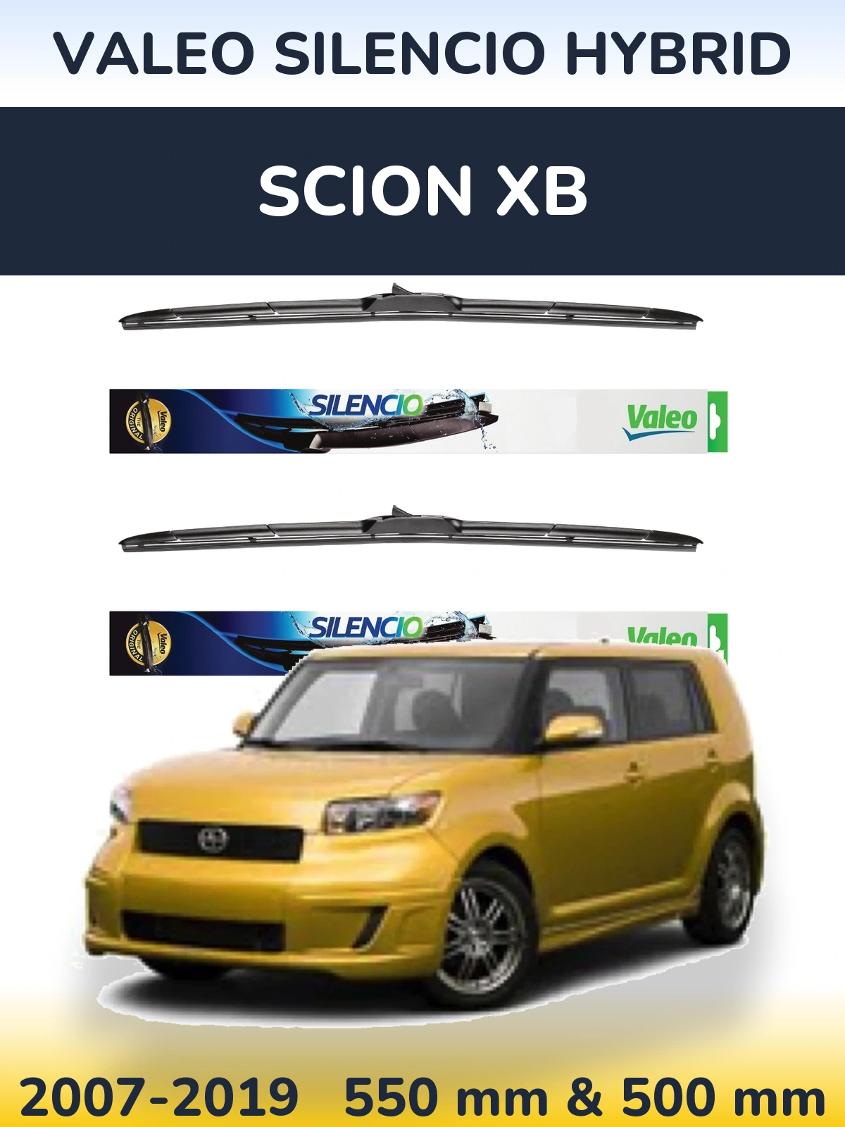 Ștergătoare Valeo Silencio Hybrid pentru Scion xB