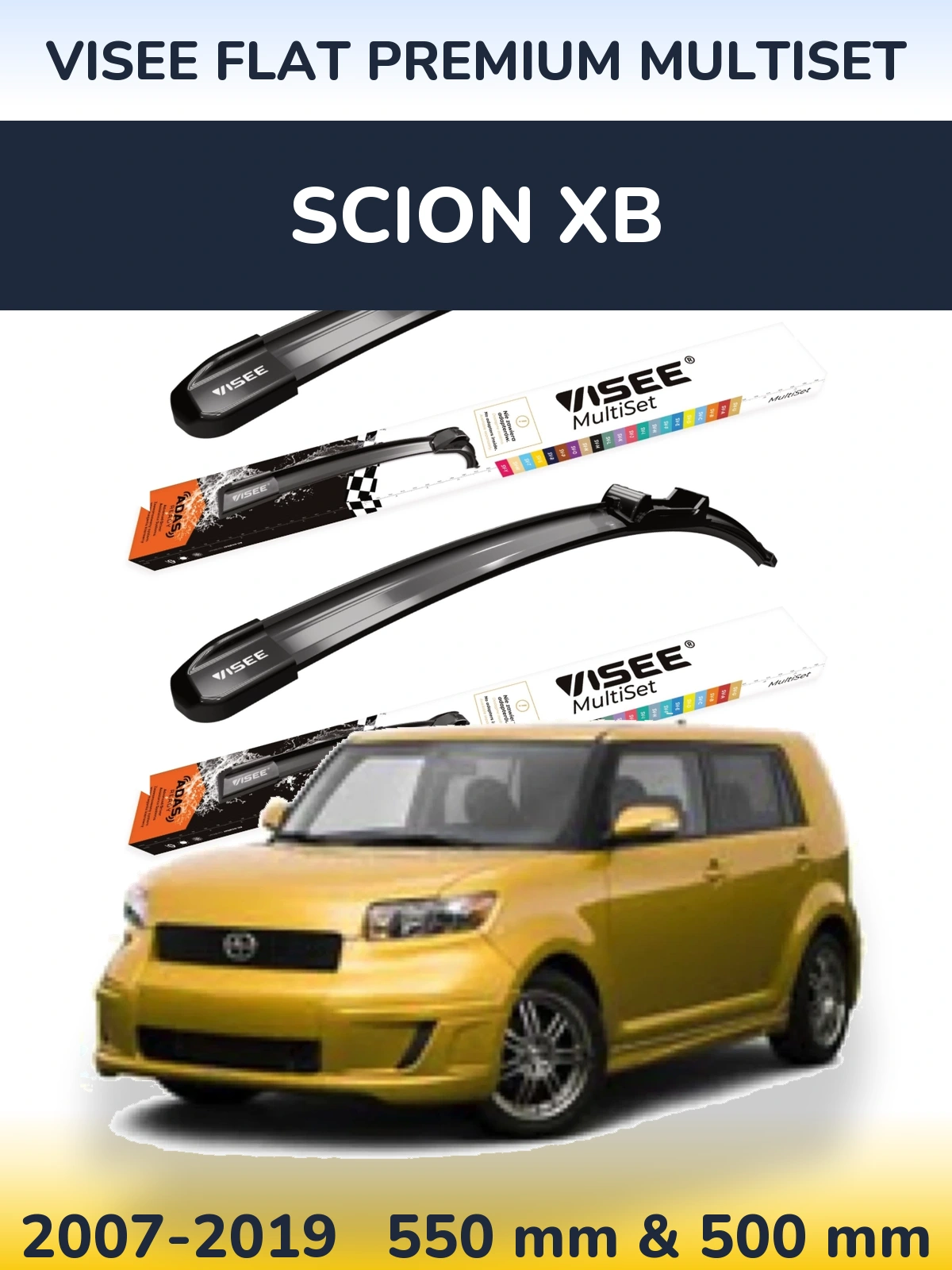 Ștergătoare VISEE FLAT PREMIUM MultiSet pentru Scion xB