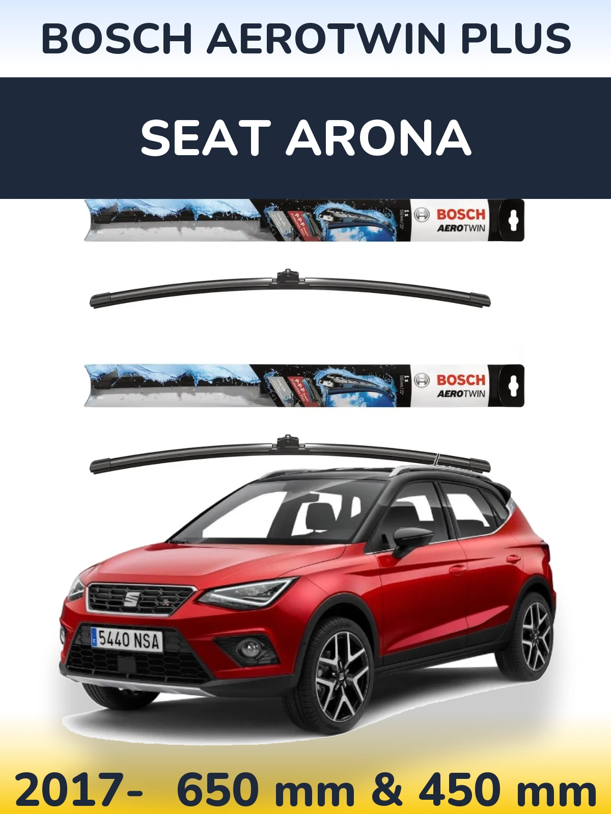 Ștergătoare BOSCH AeroTwin Plus pentru SEAT Arona
