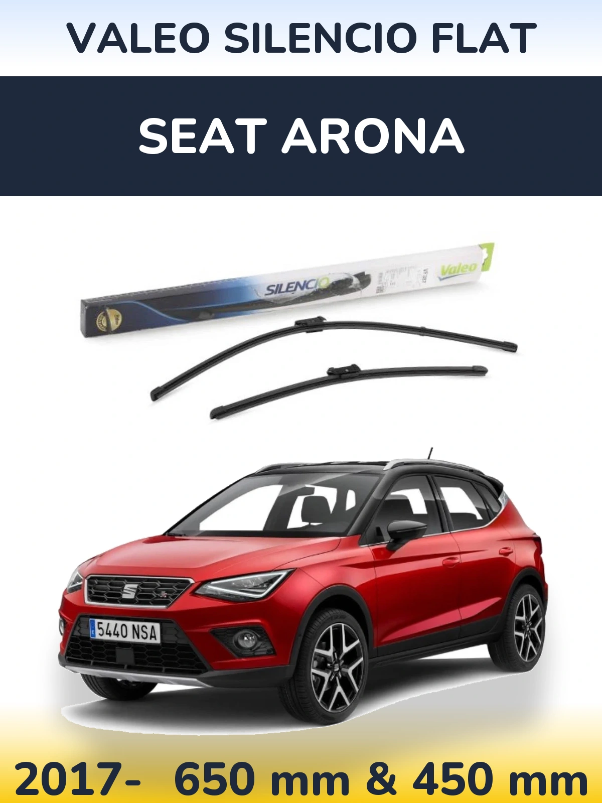 Ștergătoare Valeo Silencio Flat pentru SEAT Arona