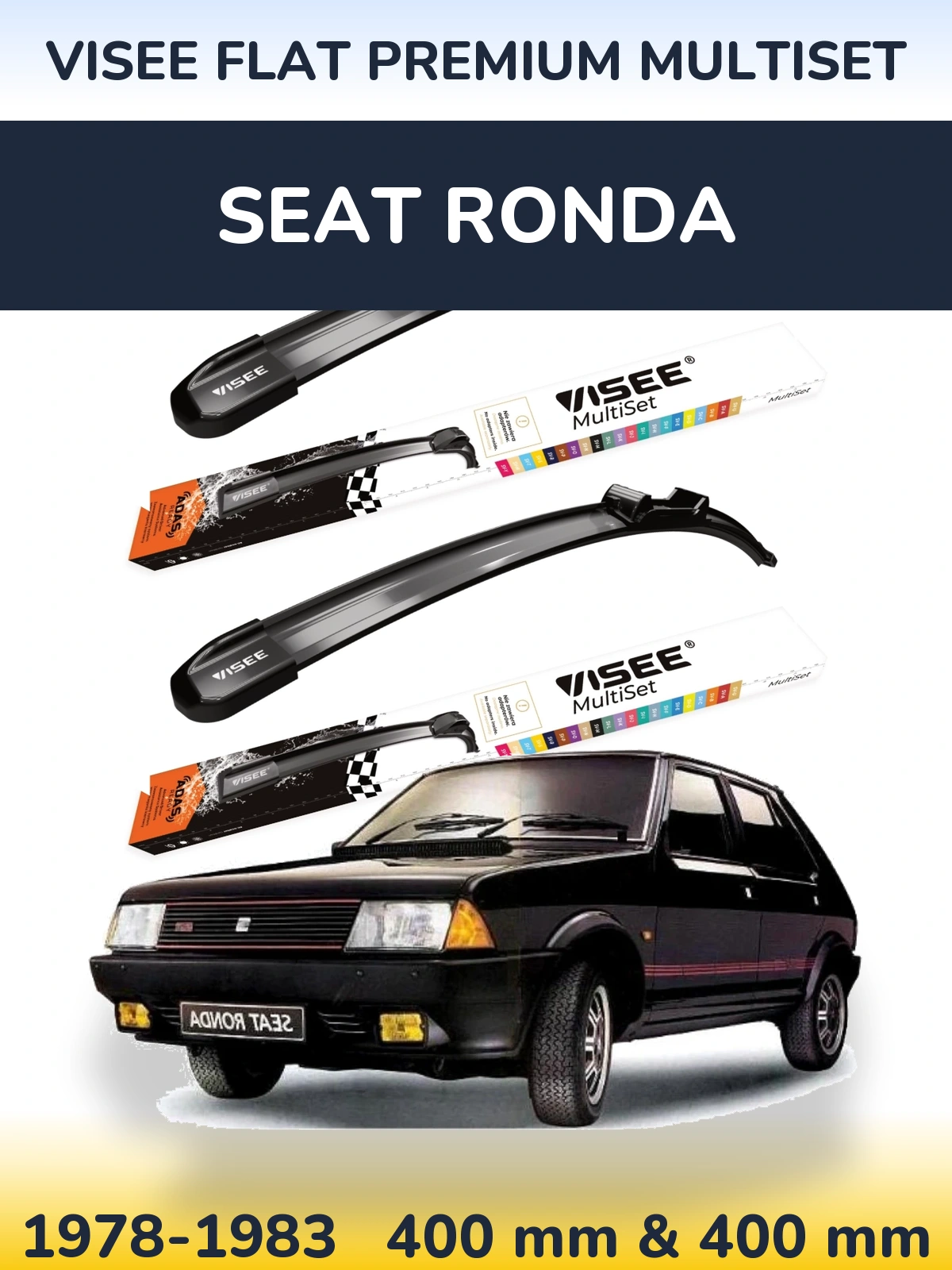 Ștergătoare VISEE FLAT PREMIUM MultiSet pentru SEAT Ronda