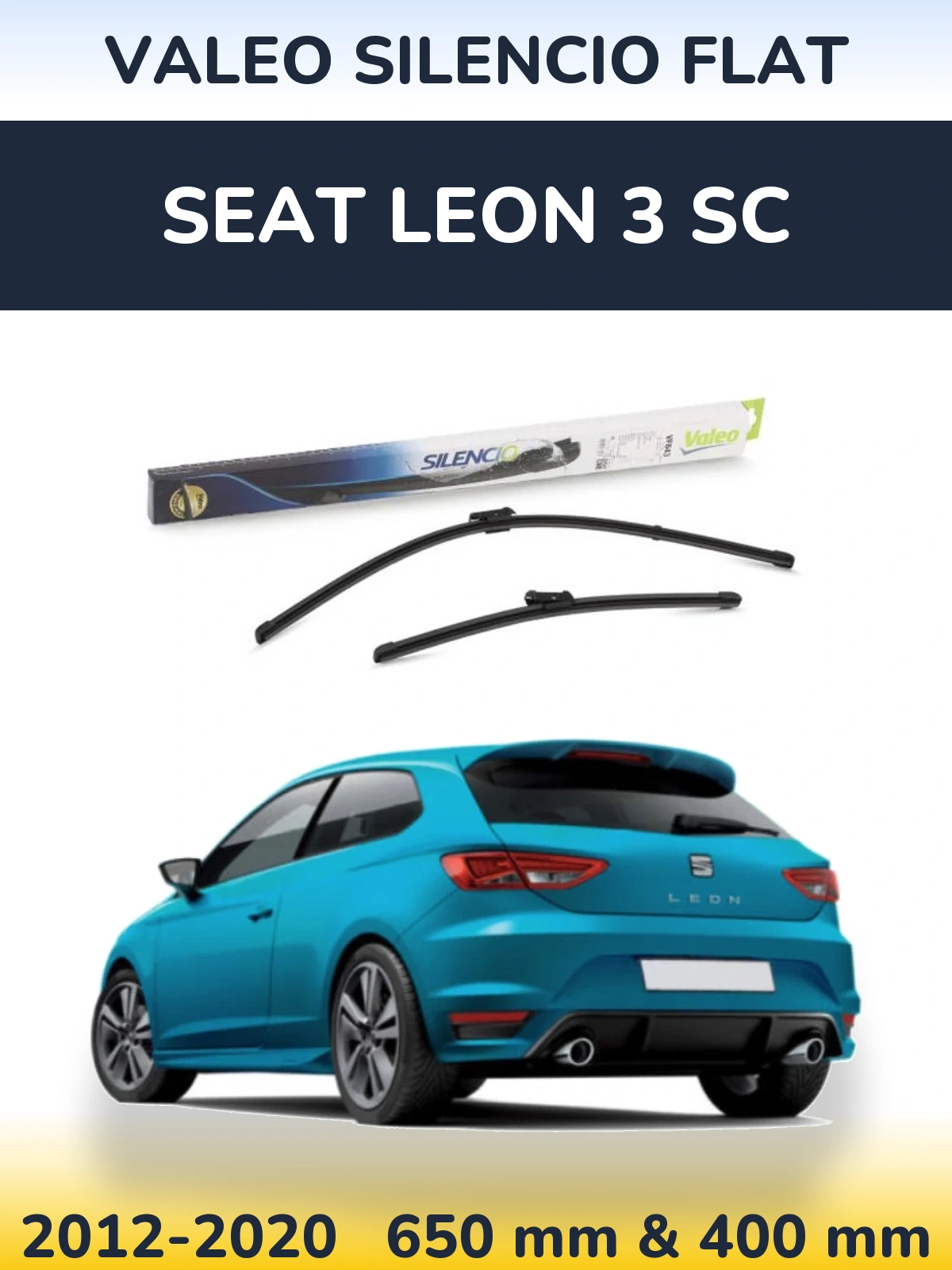 Ștergătoare Valeo Silencio Flat pentru SEAT Leon 3 SC