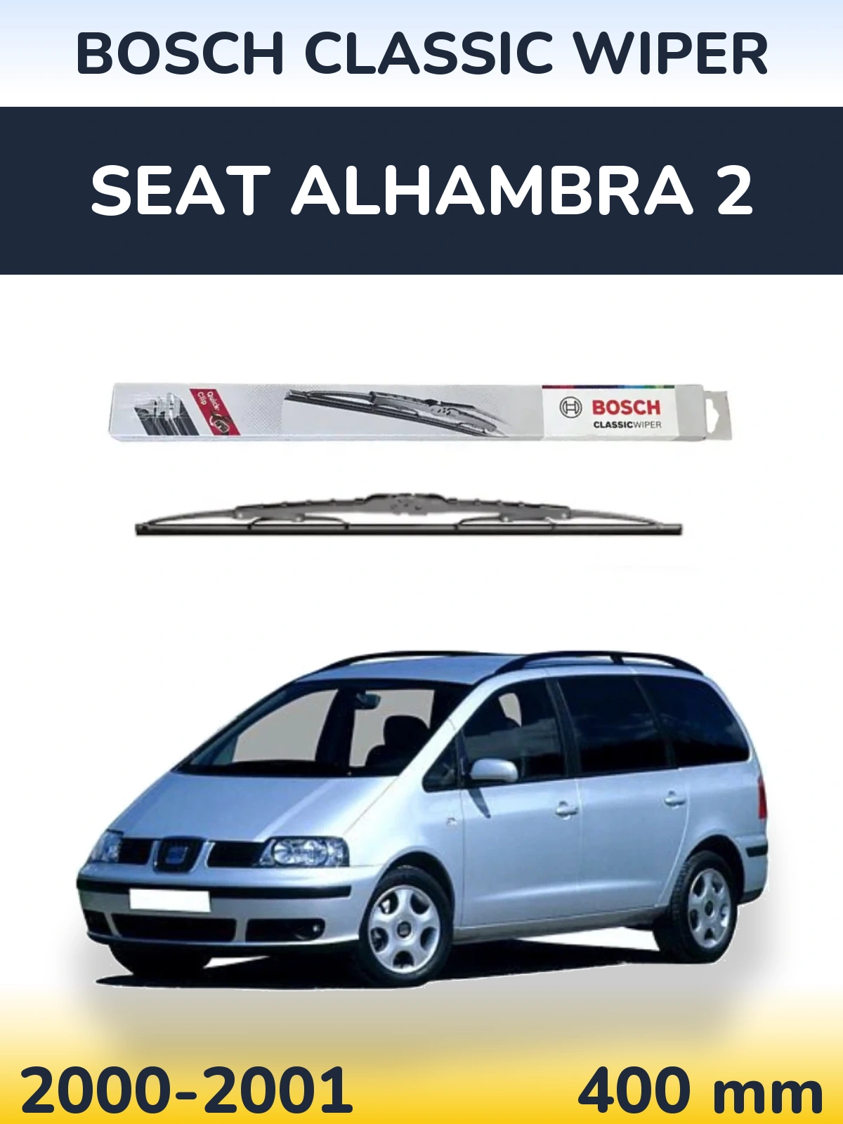 Ștergătoare BOSCH Classic Wiper pentru SEAT Alhambra 2