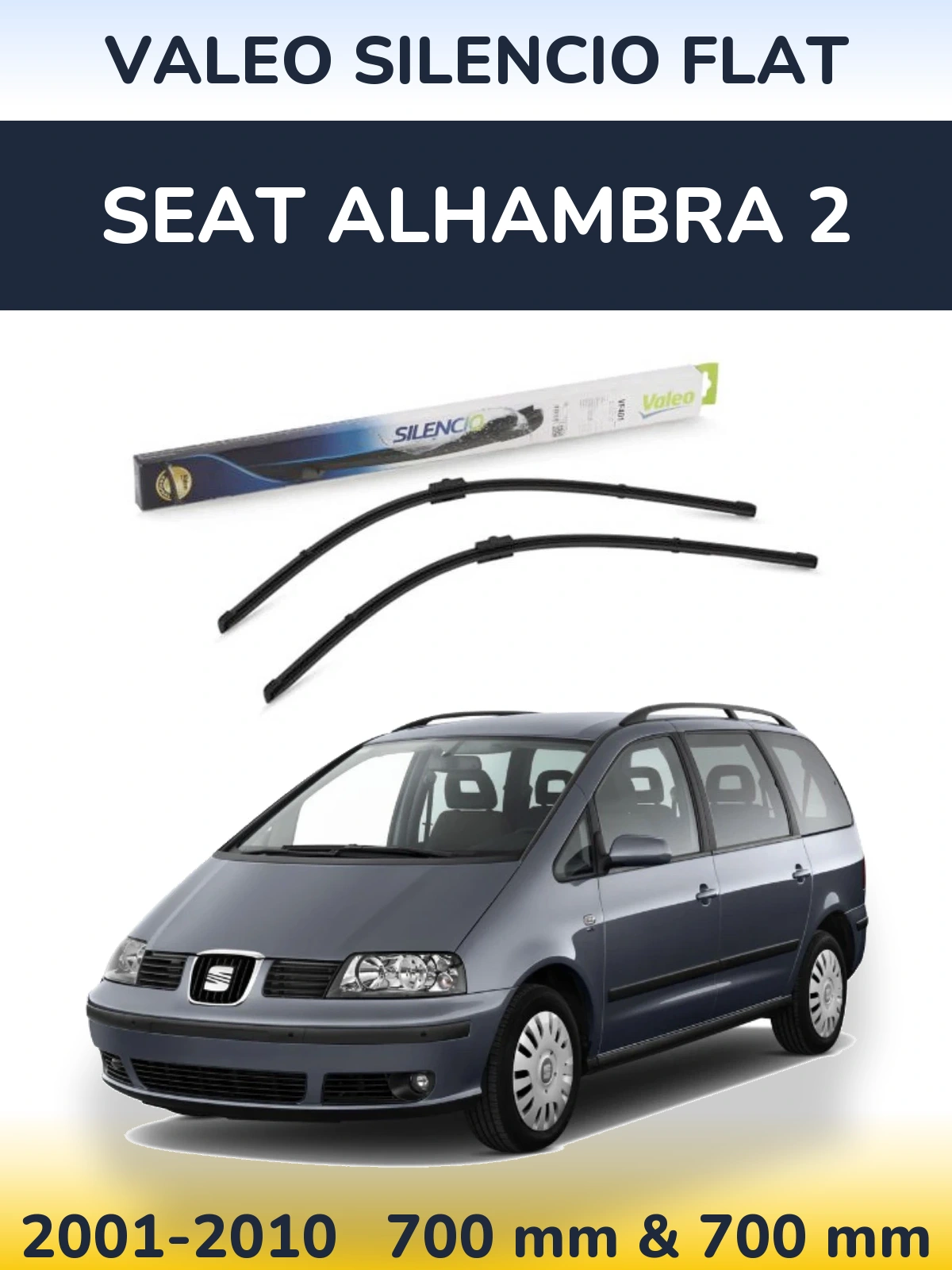 Ștergătoare Valeo Silencio Flat pentru SEAT Alhambra 2