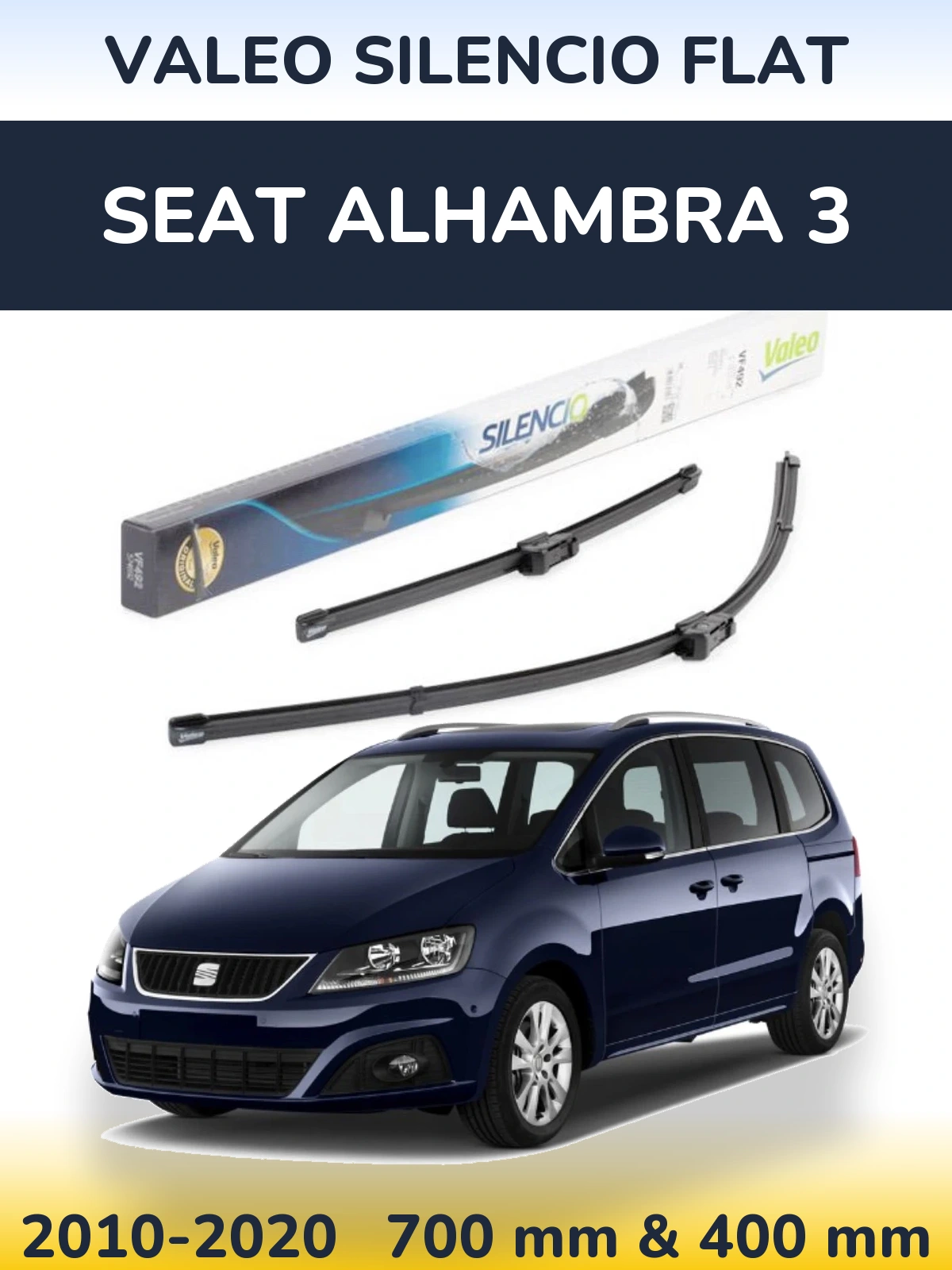 Ștergătoare Valeo Silencio Flat pentru SEAT Alhambra 3