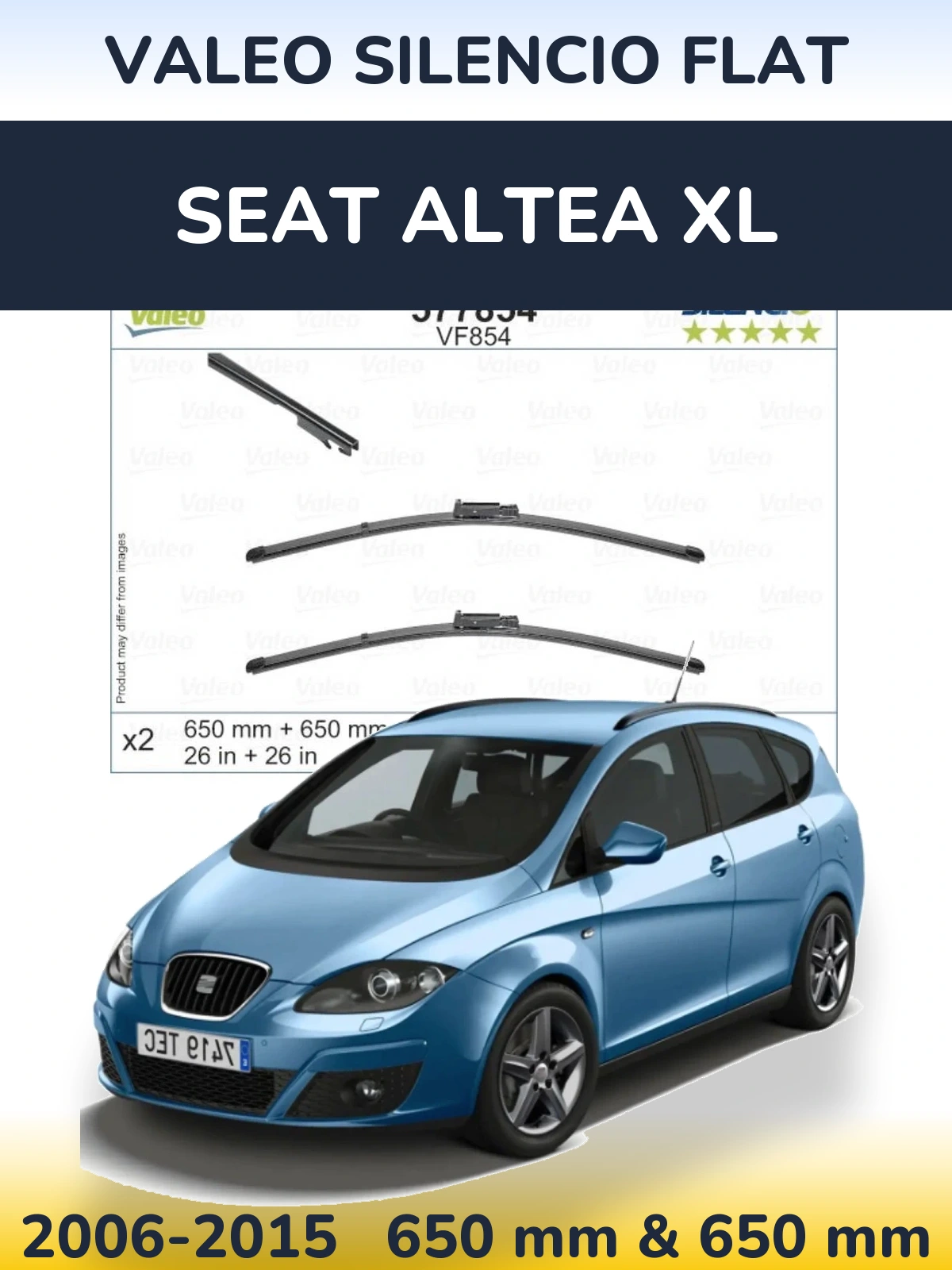 Ștergătoare Valeo Silencio Flat pentru SEAT Altea XL