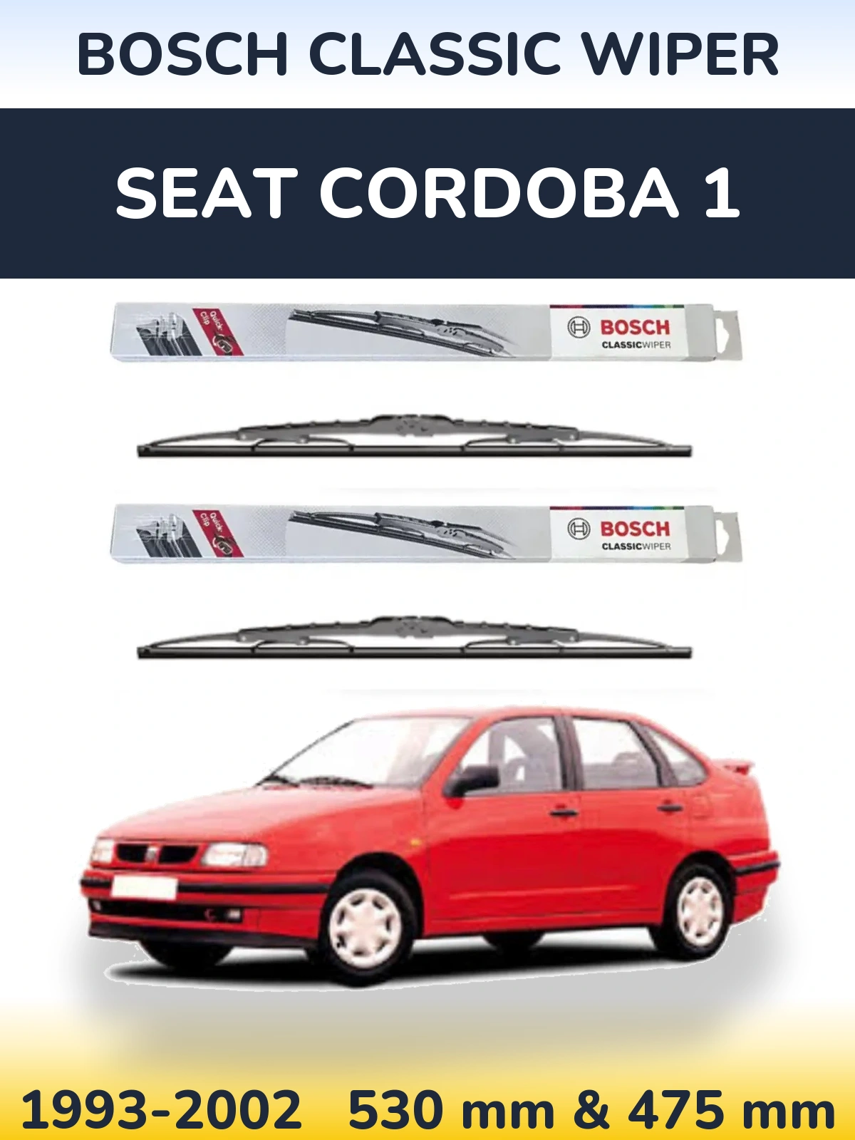 Ștergătoare BOSCH Classic Wiper pentru SEAT Cordoba 1