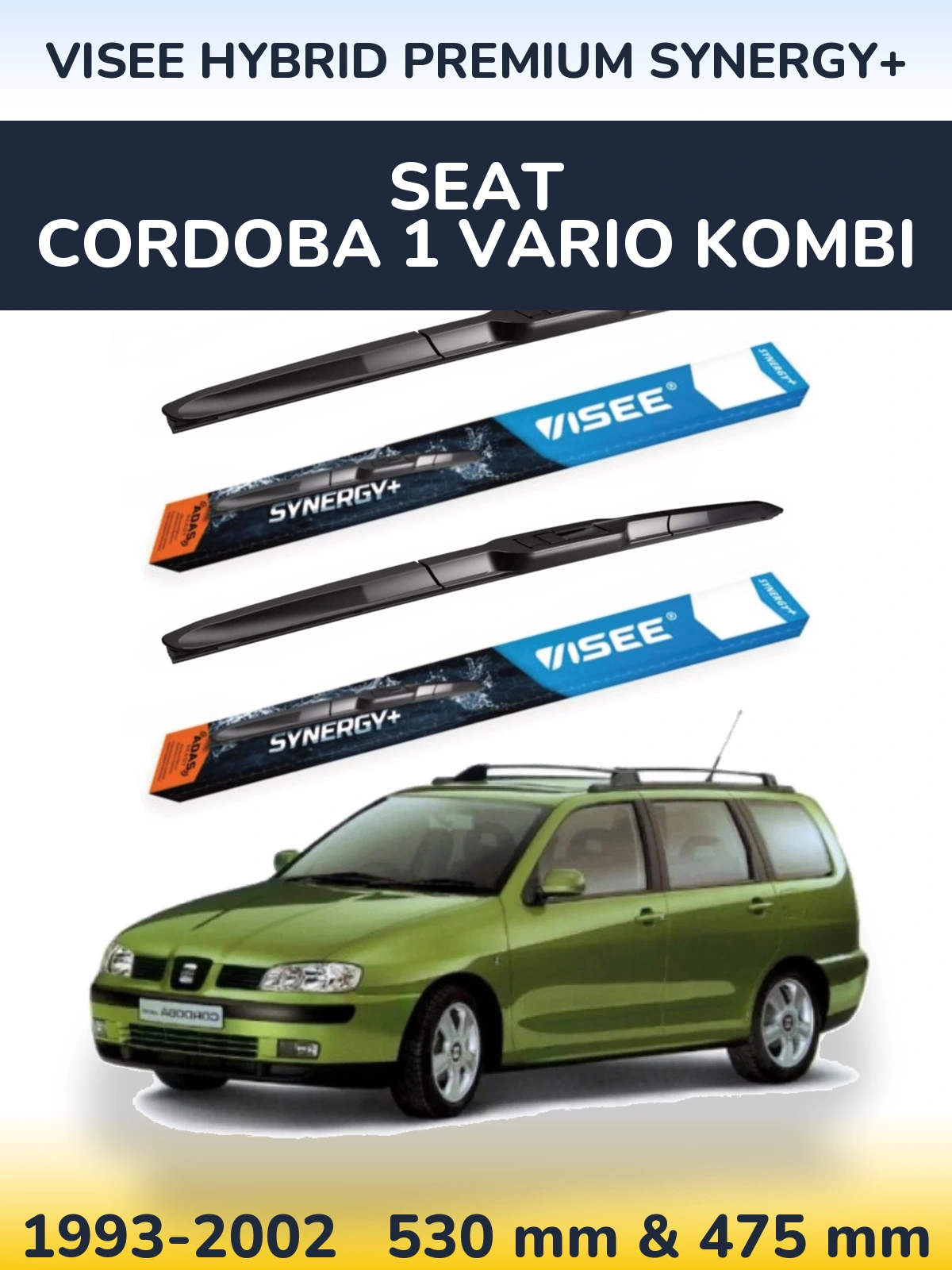 Ștergătoare VISEE HYBRID PREMIUM SYNERGY+ pentru SEAT Cordoba 1 Vario kombi