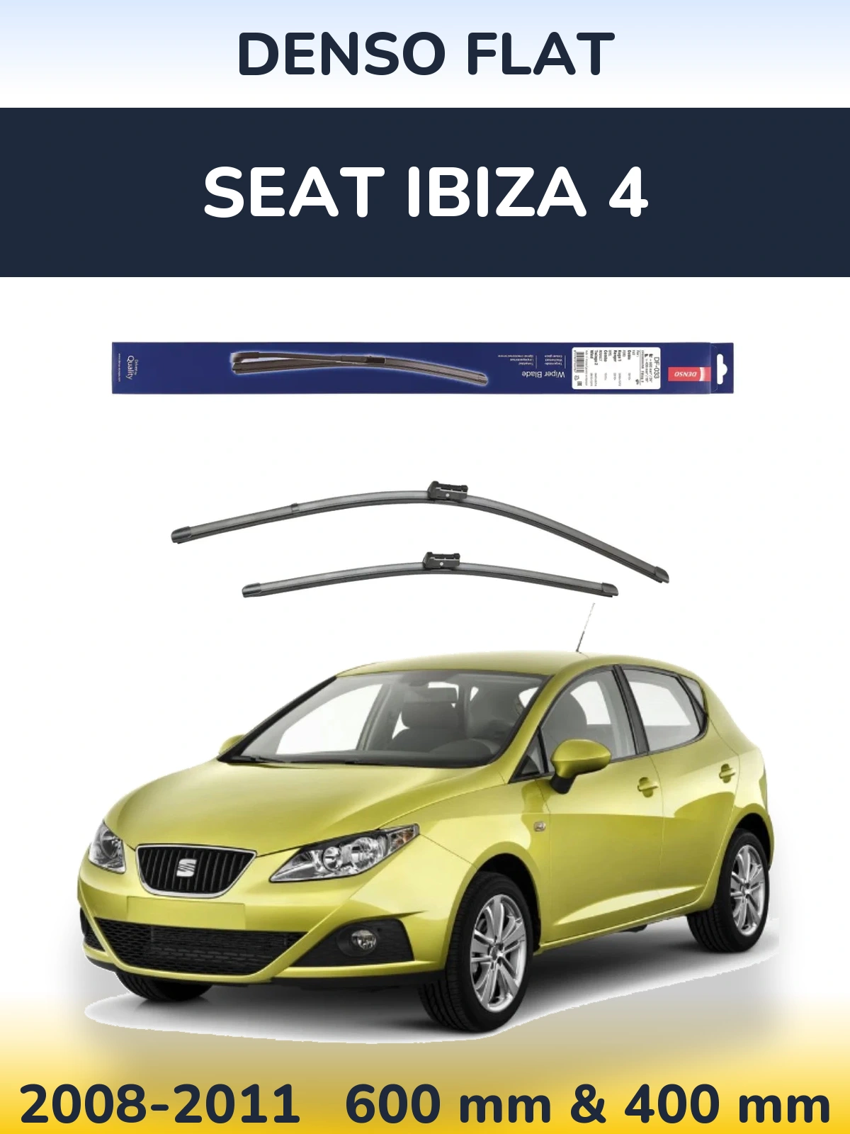 Ștergătoare Denso Flat pentru SEAT Ibiza 4