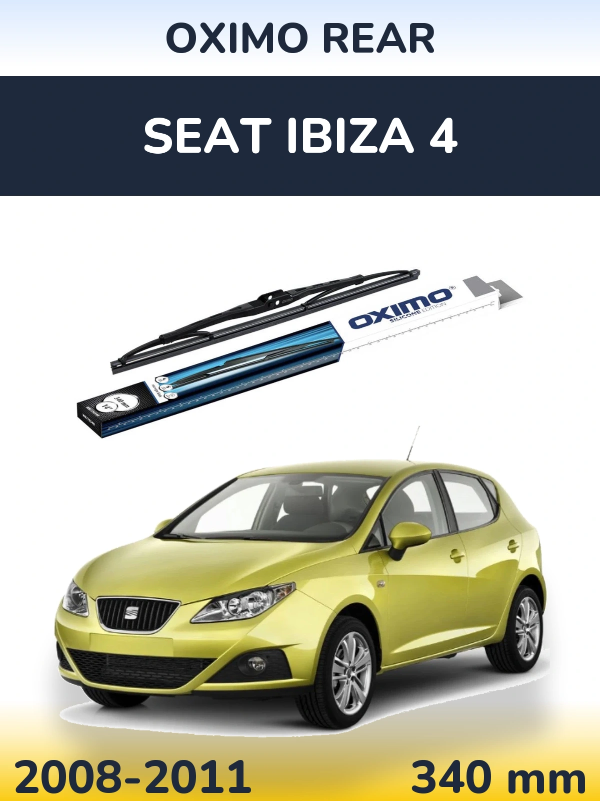 Rear wiper blade Oximo Rear 340 mm for SEAT Ibiza 4 2008-2011