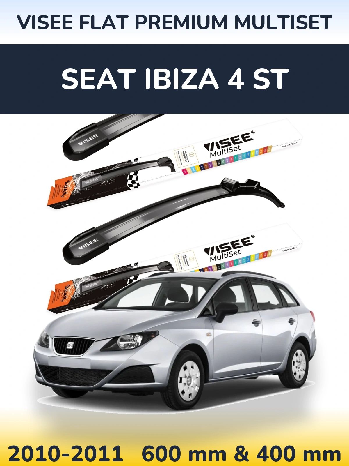 Ștergătoare VISEE FLAT PREMIUM MultiSet pentru SEAT Ibiza 4 ST