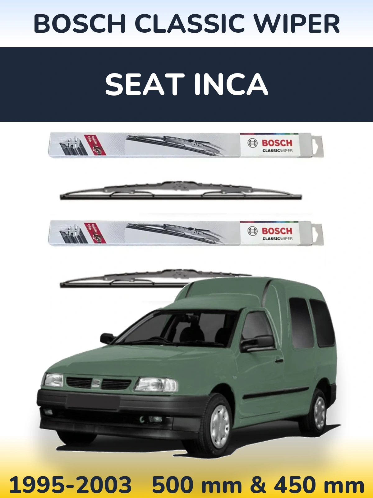 Ștergătoare BOSCH Classic Wiper pentru SEAT Inca