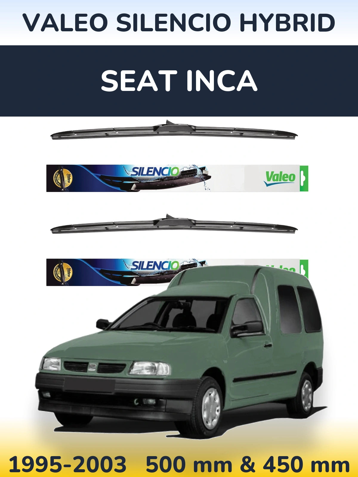 Ștergătoare Valeo Silencio Hybrid pentru SEAT Inca