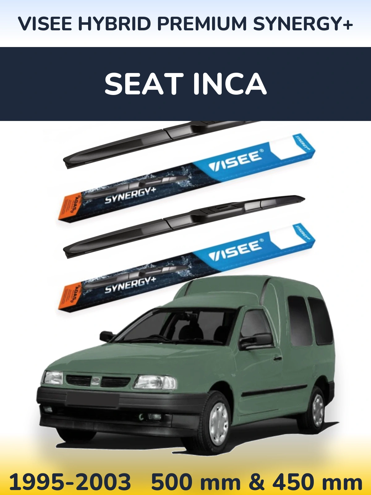 Ștergătoare VISEE HYBRID PREMIUM SYNERGY+ pentru SEAT Inca