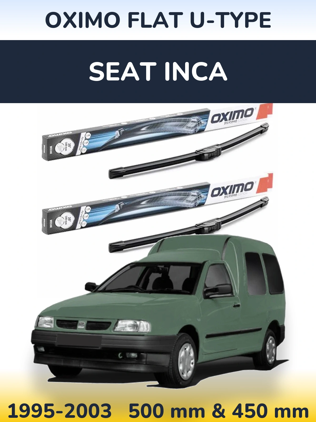 Ștergătoare Oximo Flat U-type pentru SEAT Inca