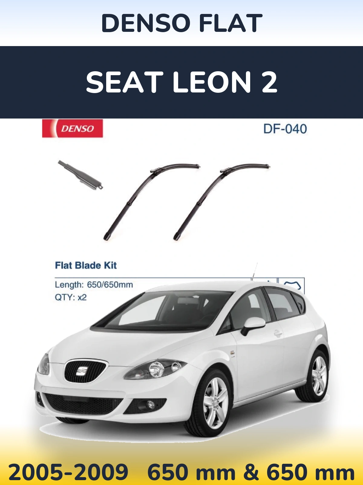 Ștergătoare Denso Flat pentru SEAT Leon 2