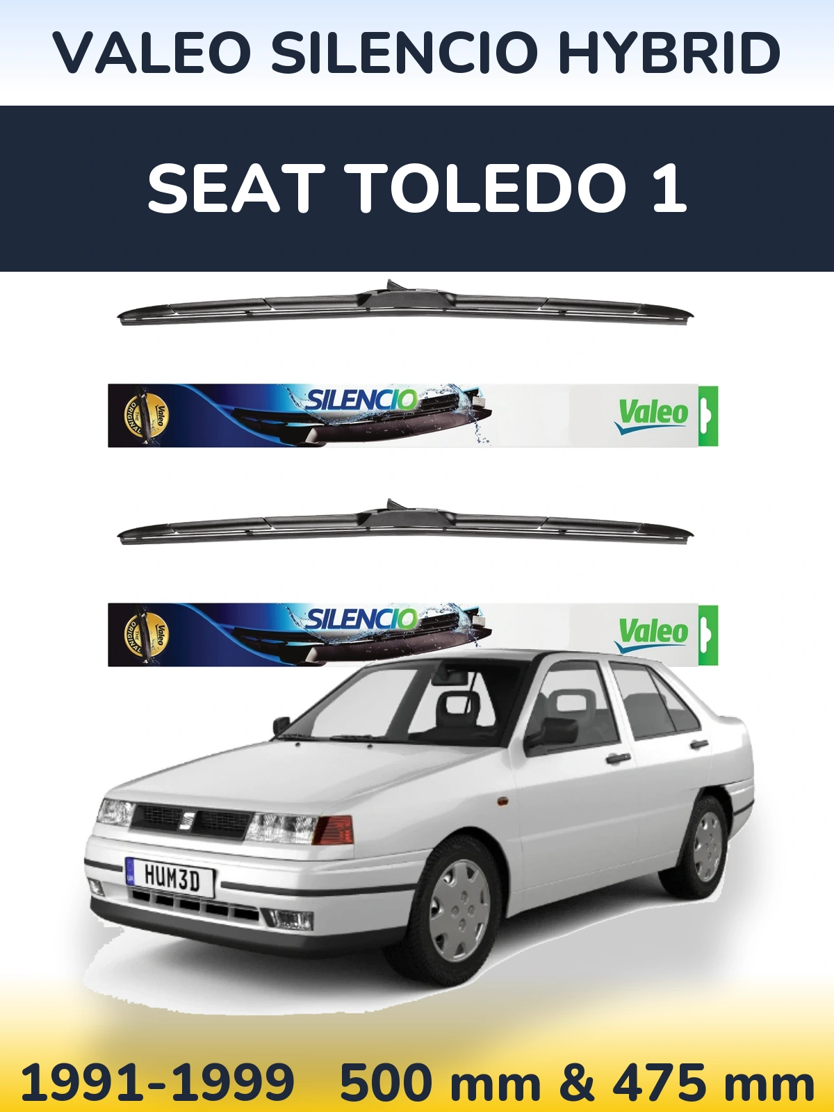 Ștergătoare Valeo Silencio Hybrid pentru SEAT Toledo 1