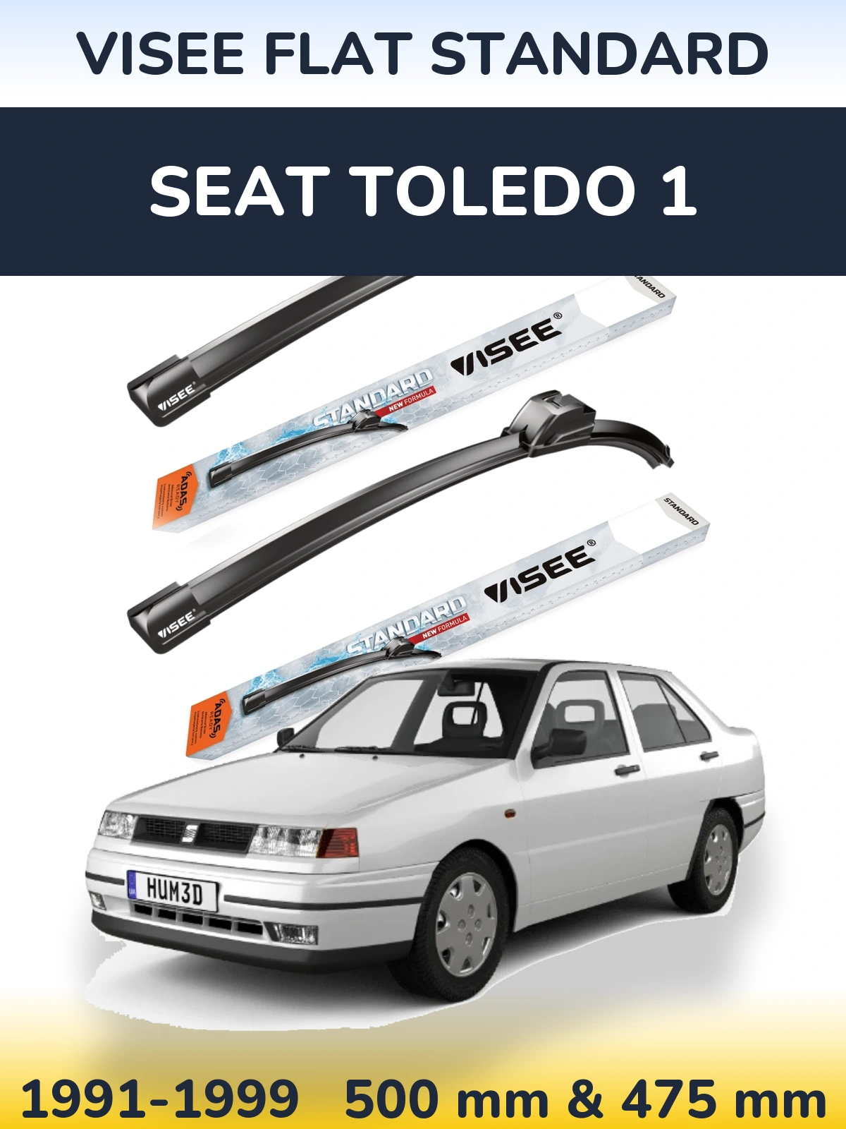 Ștergătoare VISEE FLAT STANDARD pentru SEAT Toledo 1