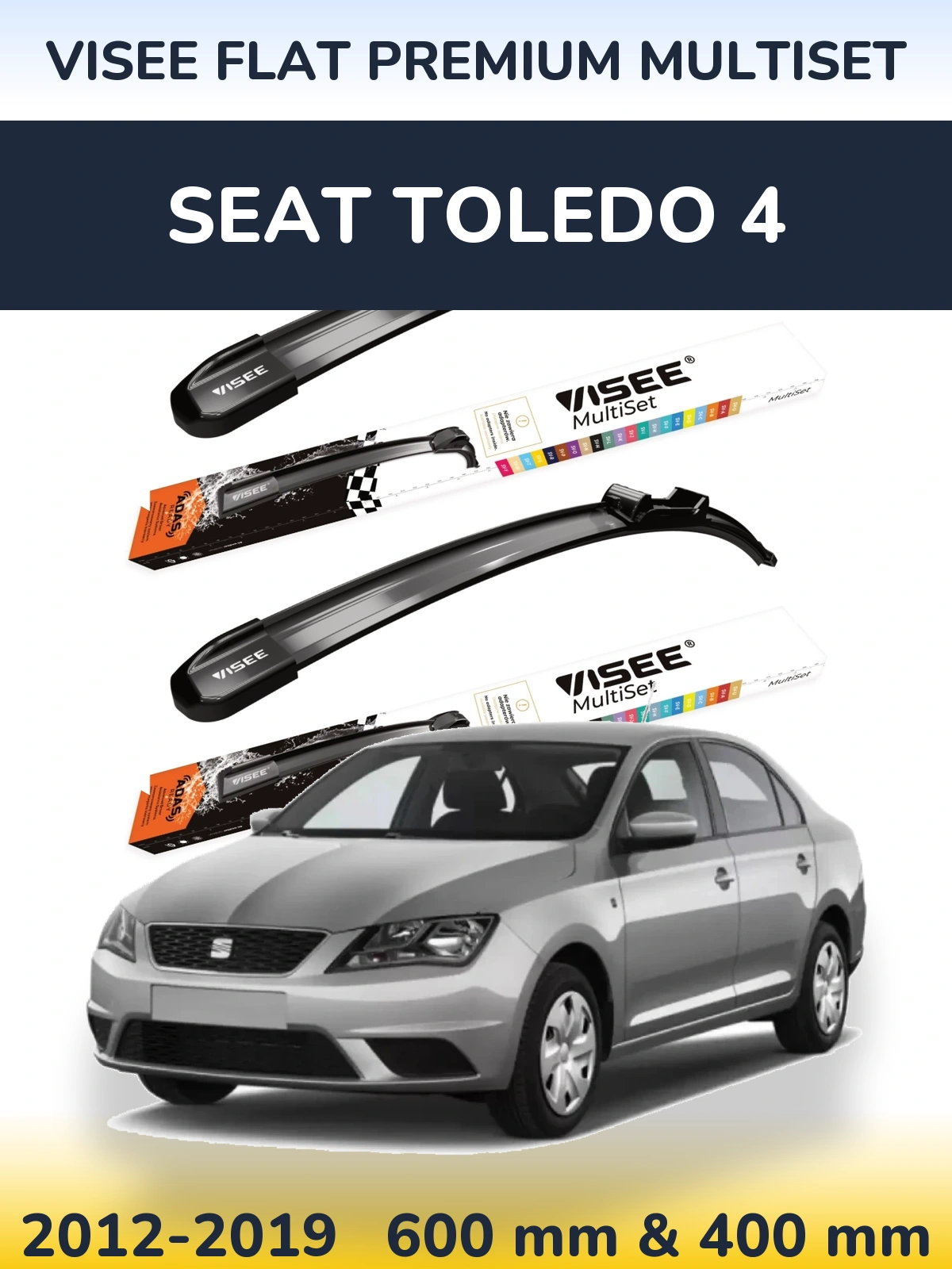 Ștergătoare VISEE FLAT PREMIUM MultiSet pentru SEAT Toledo 4