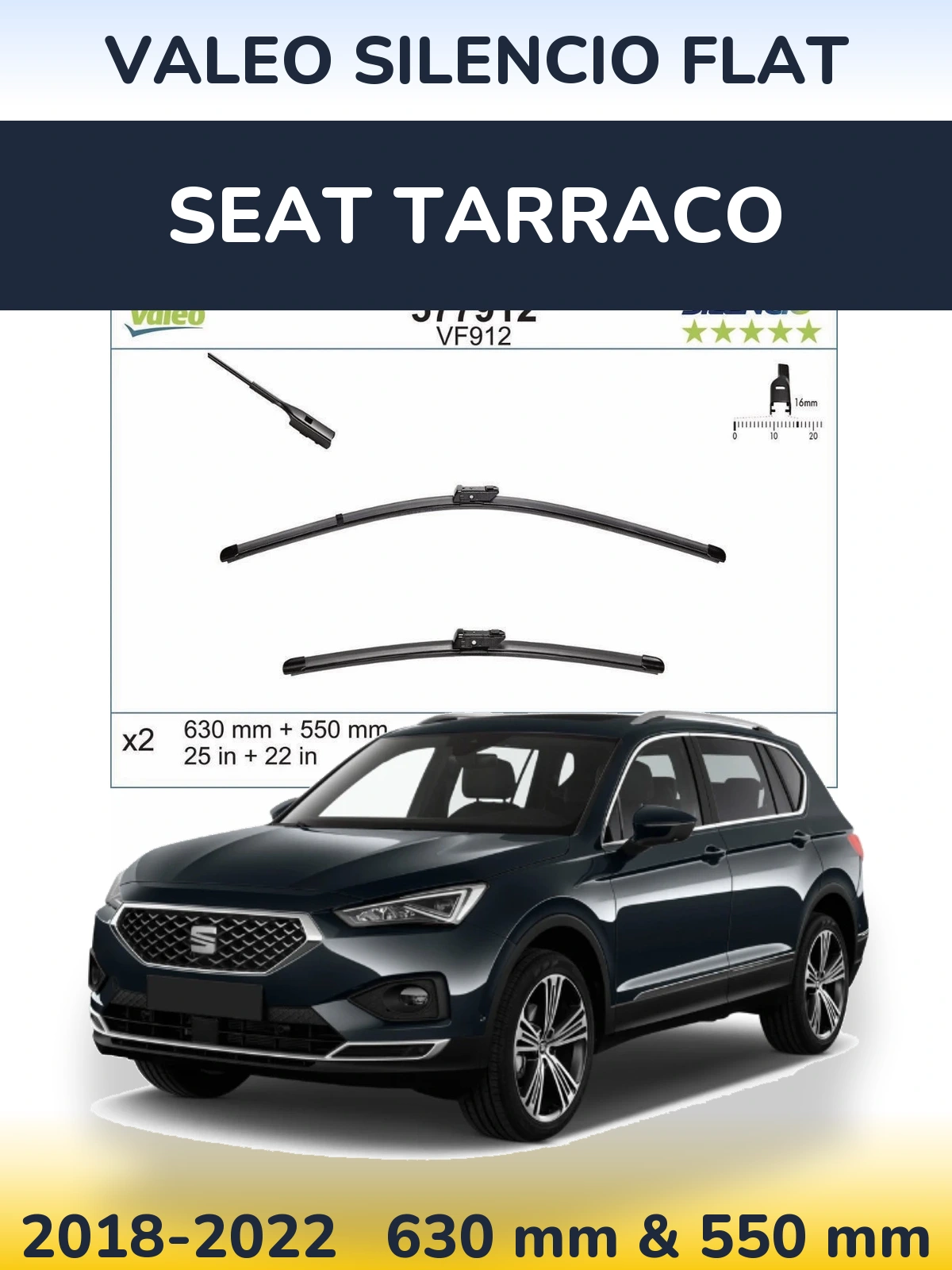 Ștergătoare Valeo Silencio Flat pentru SEAT Tarraco